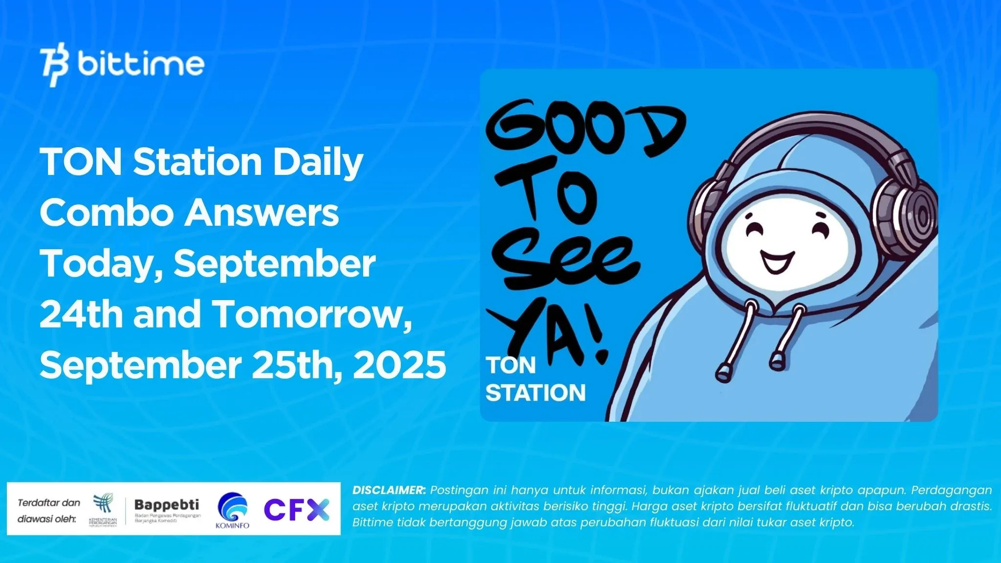 TON Station Daily Combo Answers Today, September 24th and Tomorrow, September 25th, 2025.webp