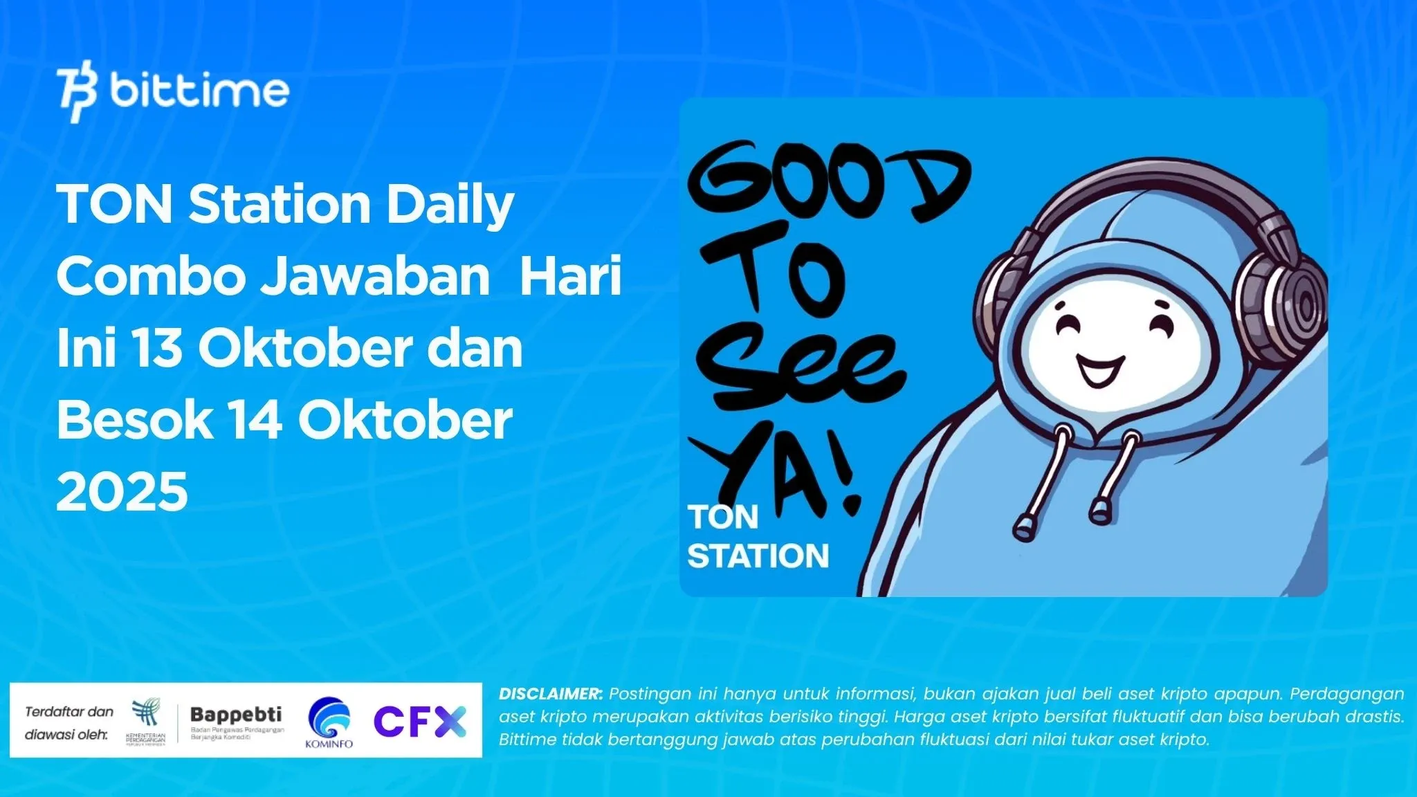 TON Station Daily Combo Jawaban  Hari Ini 13 Oktober dan Besok 14 Oktober 2025