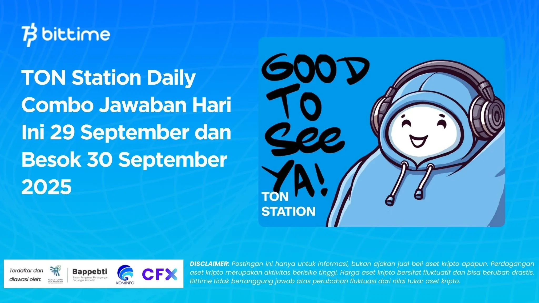 TON Station Daily Combo Jawaban  Hari Ini 29 September dan Besok 30 September 2025