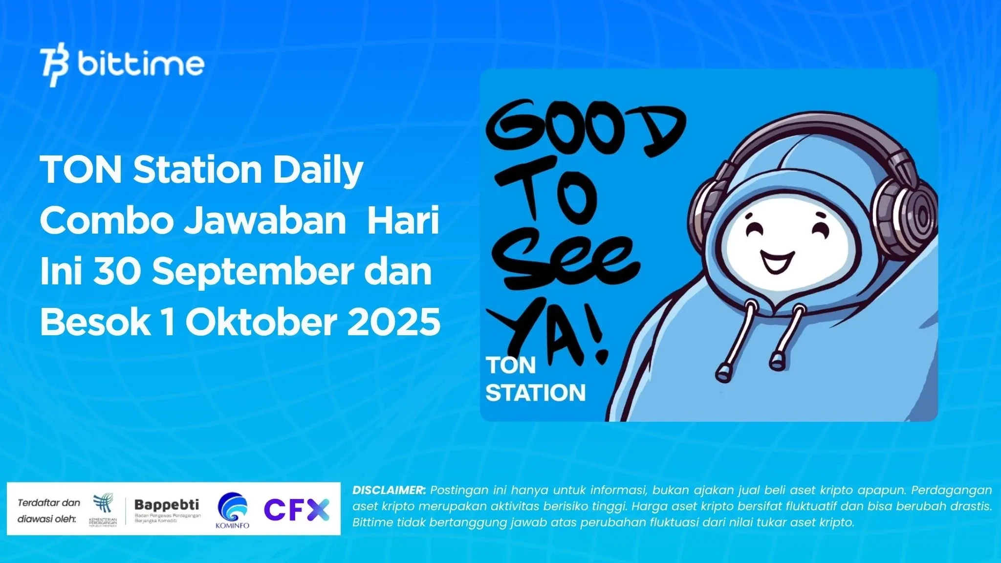 TON Station Daily Combo Jawaban  Hari Ini 30 September dan Besok 1 Oktober 2025