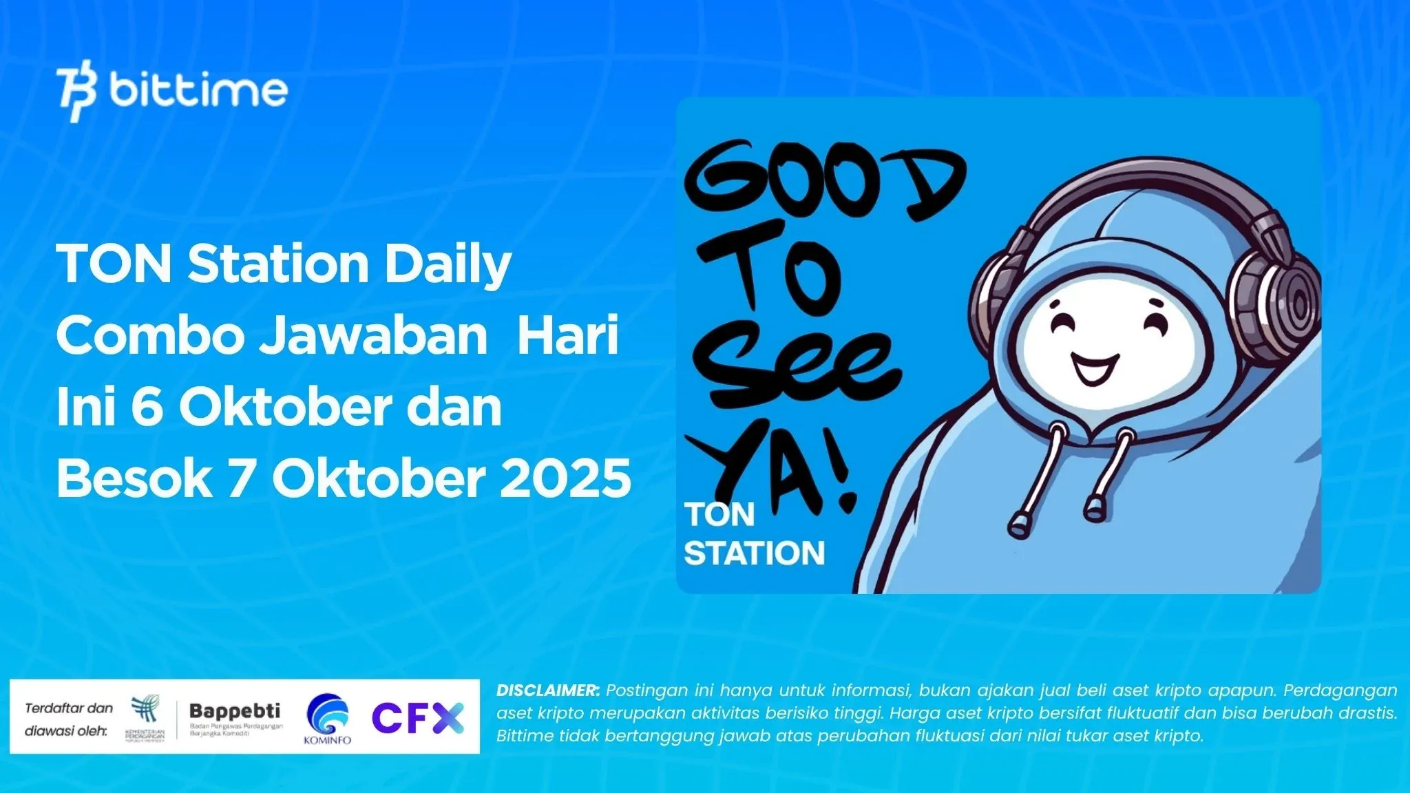 TON Station Daily Combo Jawaban  Hari Ini 6 Oktober dan Besok 7 Oktober 2025.webp