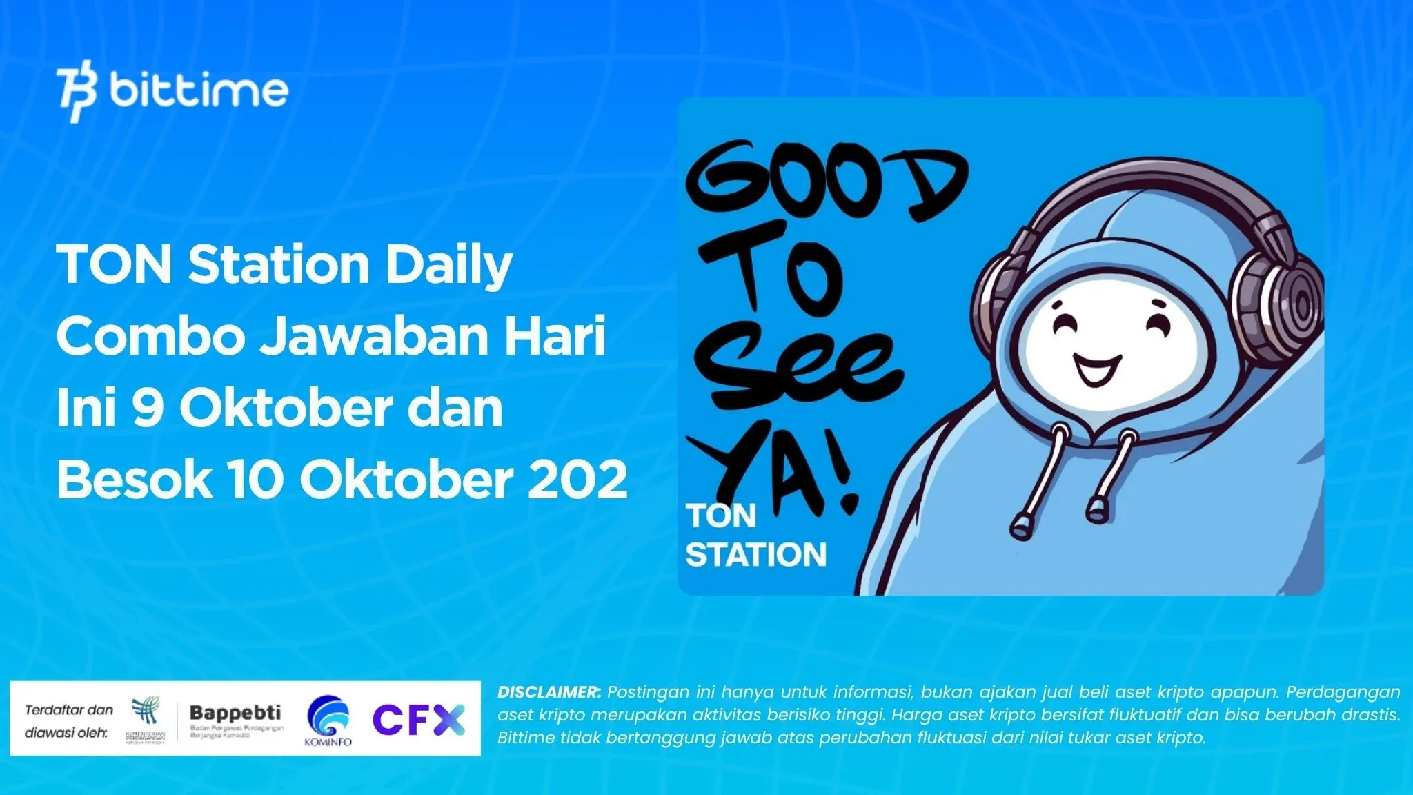 TON Station Daily Combo Jawaban  Hari Ini 9 Oktober dan Besok 10 Oktober 2025
