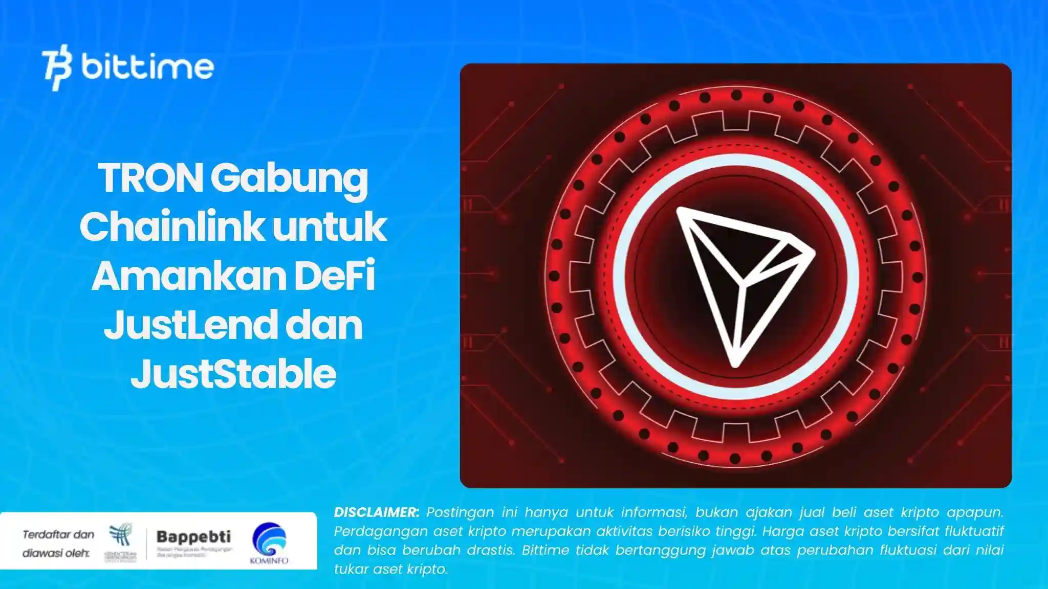 TRON Gabung Chainlink untuk Amankan DeFi JustLend dan JustStable
