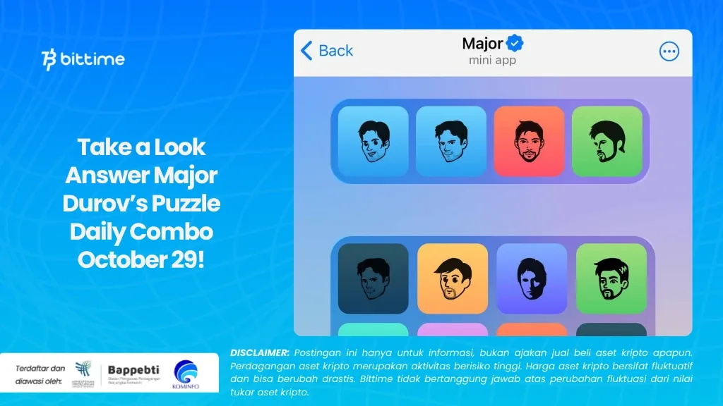 Take a Look Answer Major Durov’s Puzzle Daily Combo October 29