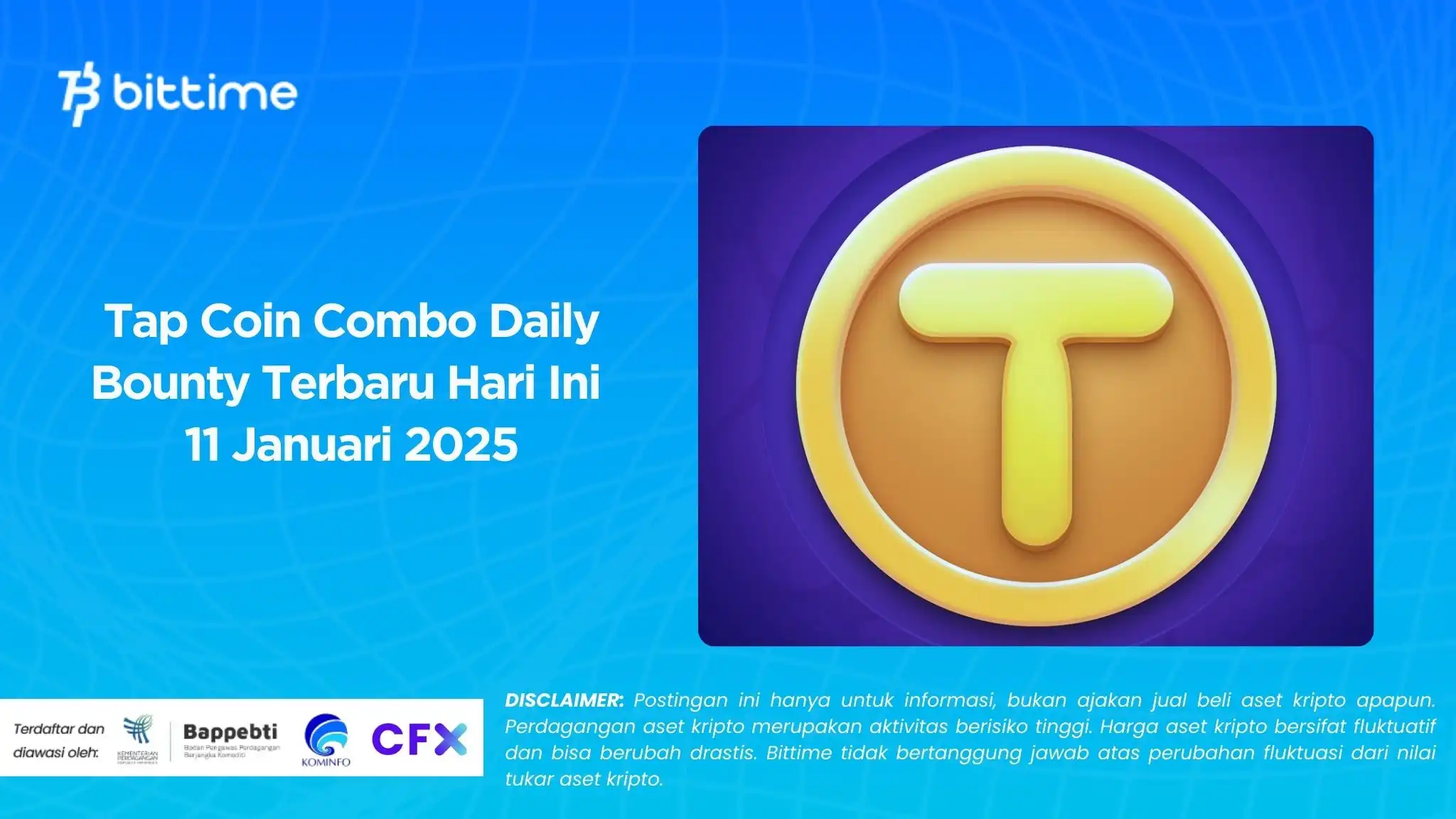 Tap Coin Combo Daily Bounty Terbaru Hari Ini 11 Januari 2025.webp