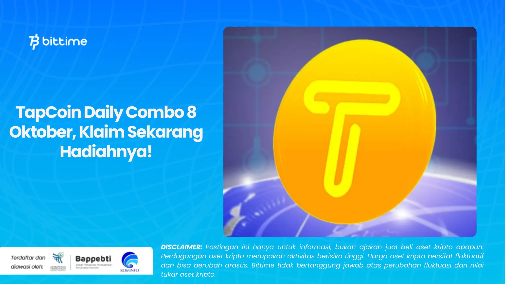 TapCoin Daily Combo 8 Oktober, Klaim Sekarang Hadiahnya!