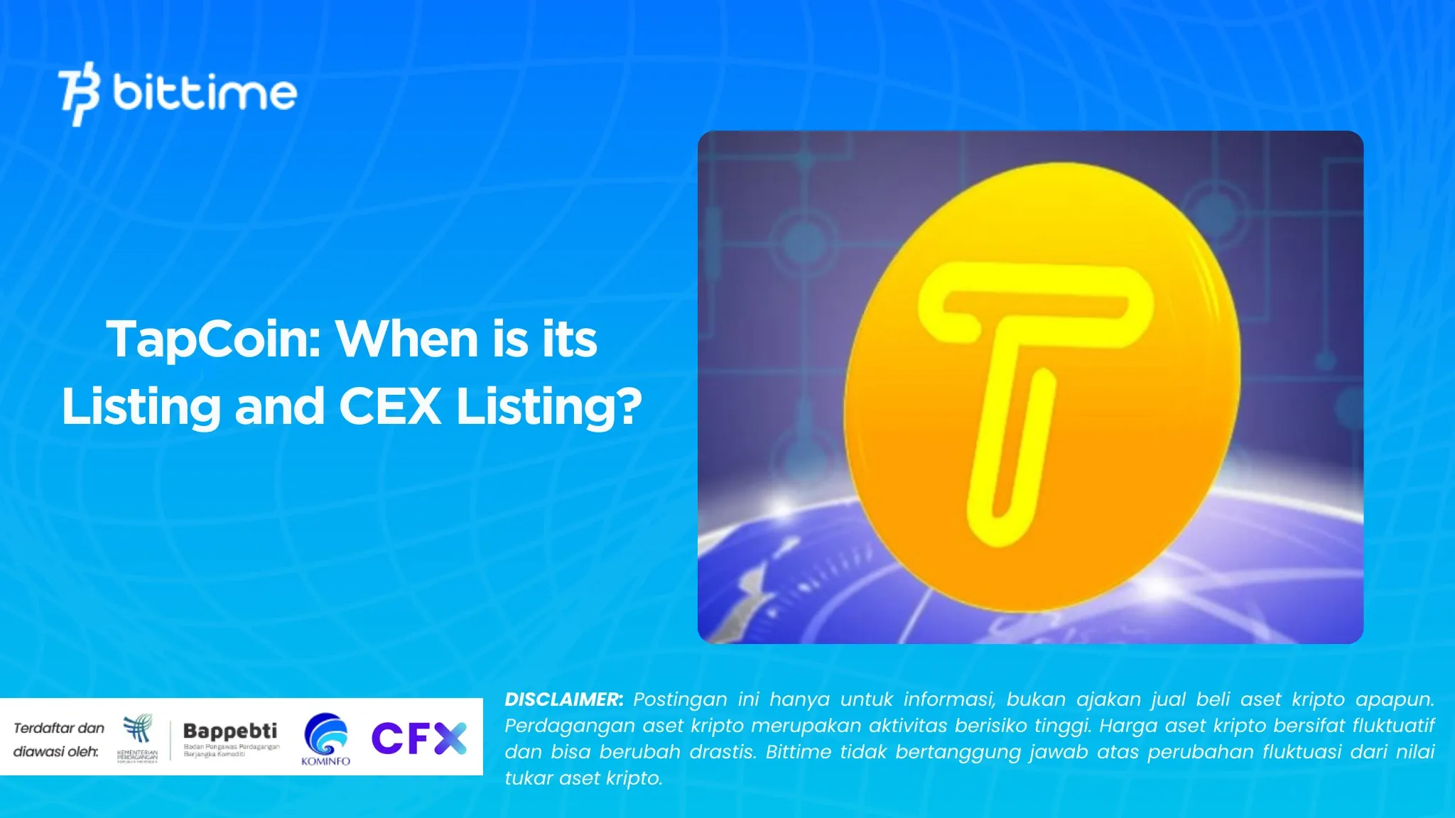 TapCoin Kapan Listing dan Daftar CEX-nya