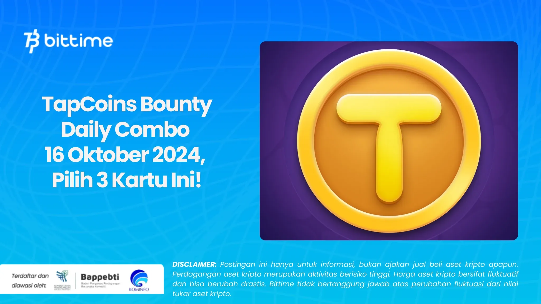 TapCoins Bounty Daily Combo 16 Oktober 2024