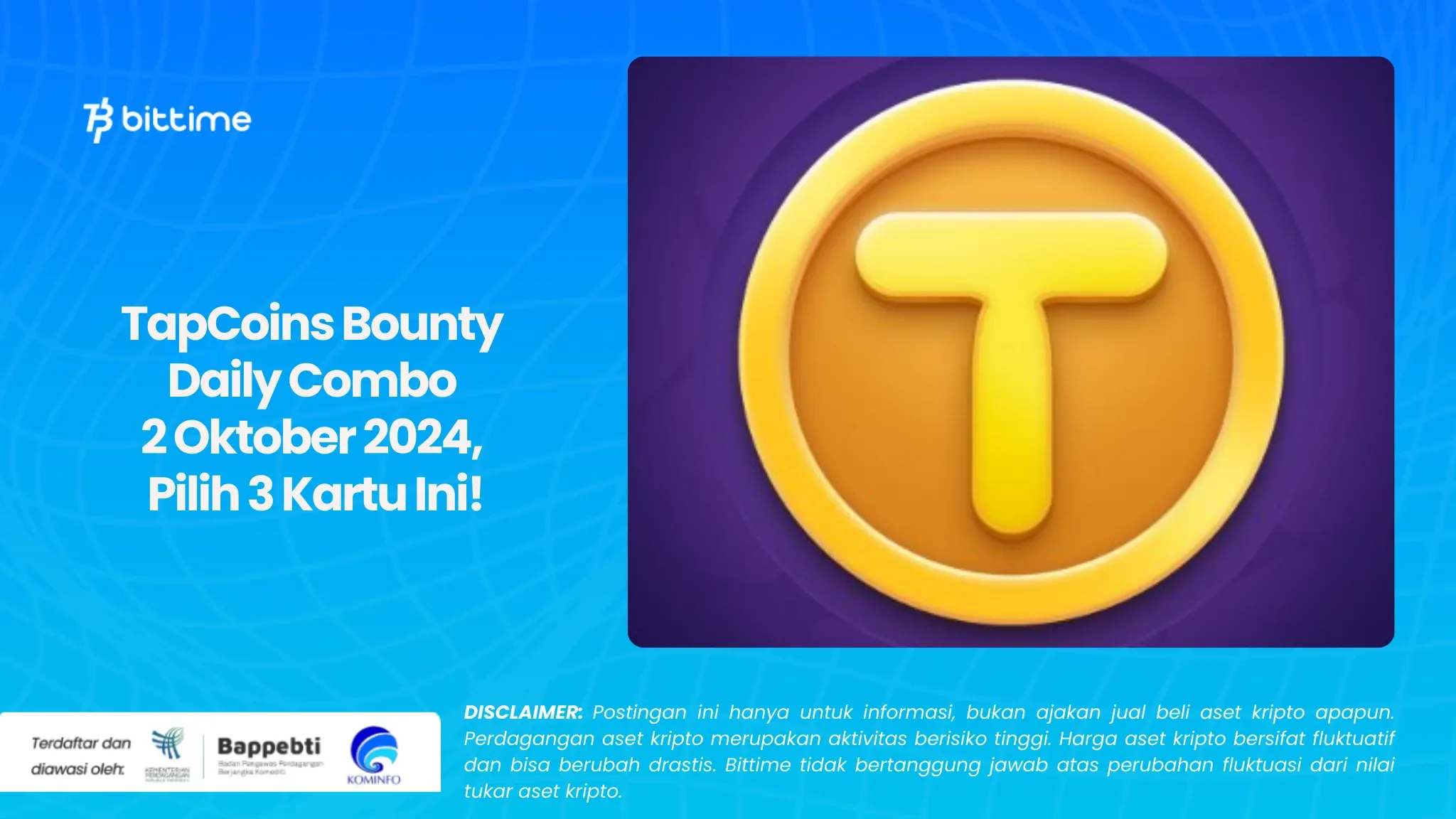 TapCoins Bounty Daily Combo 2 Oktober 2024
