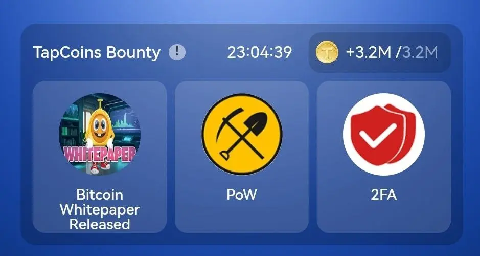 TapCoins Bounty Daily Combo 3 Oktober 2024.webp