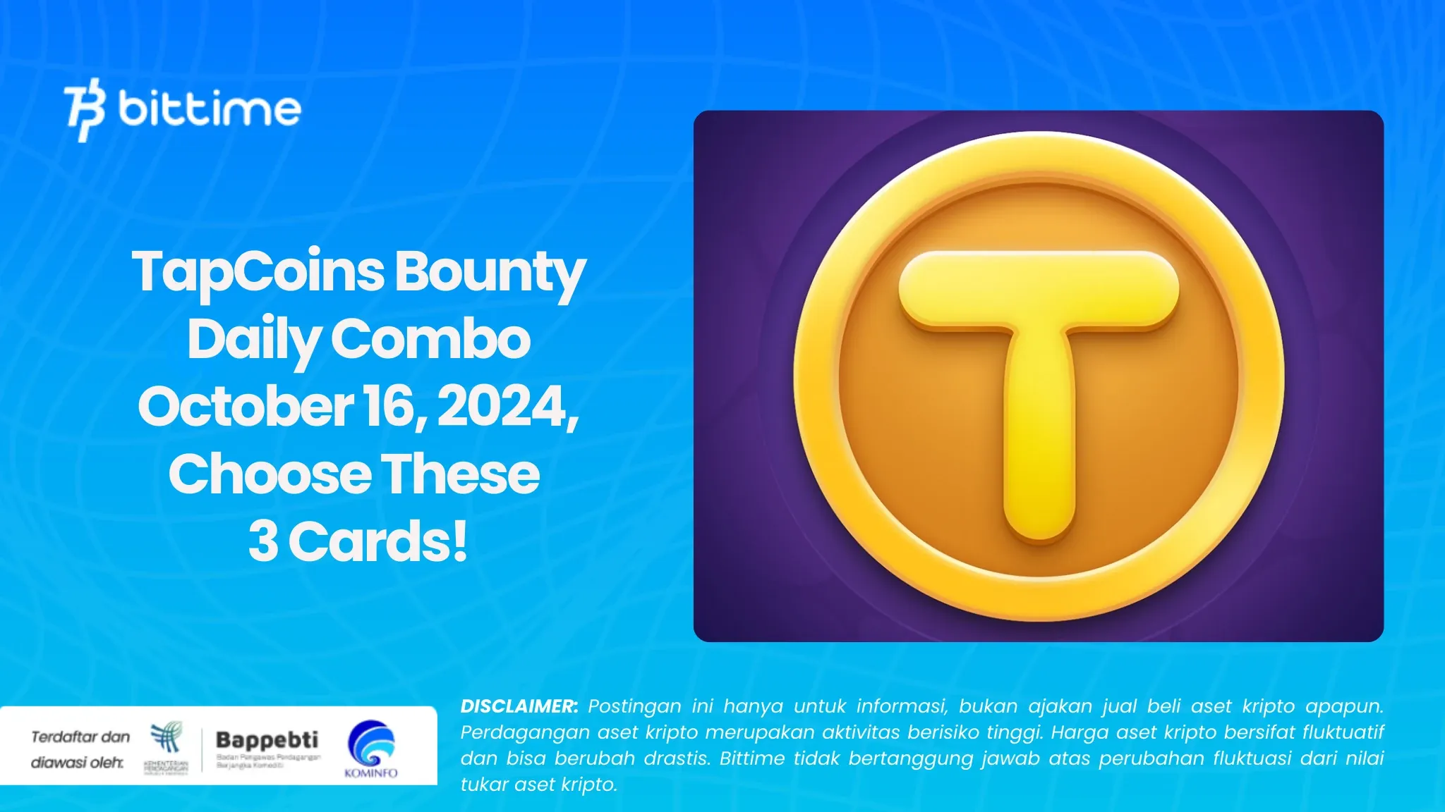 TapCoins Bounty Daily Combo October 16, 2024