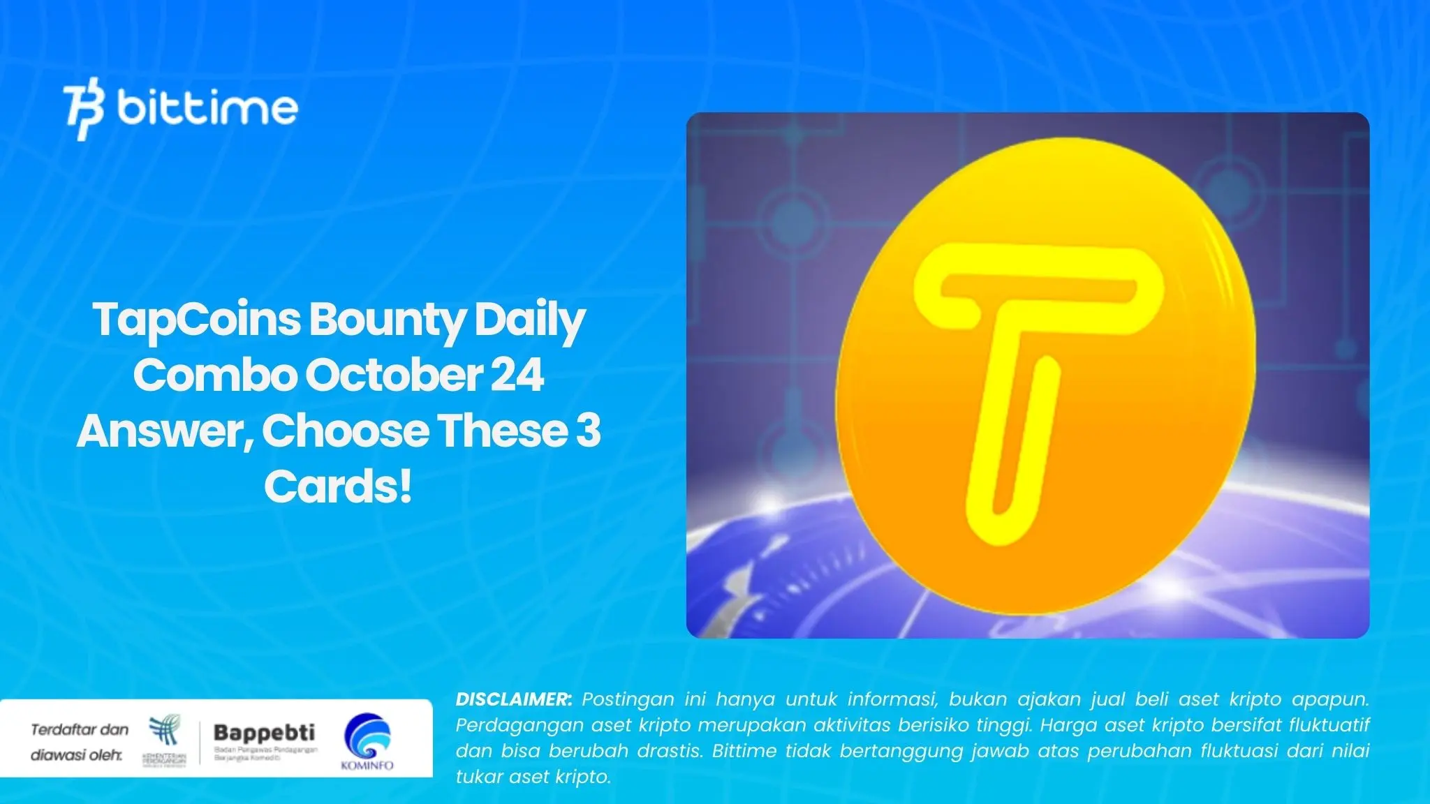 TapCoins Bounty Daily Combo October 24 Answer, Choose These 3 Cards!.webp