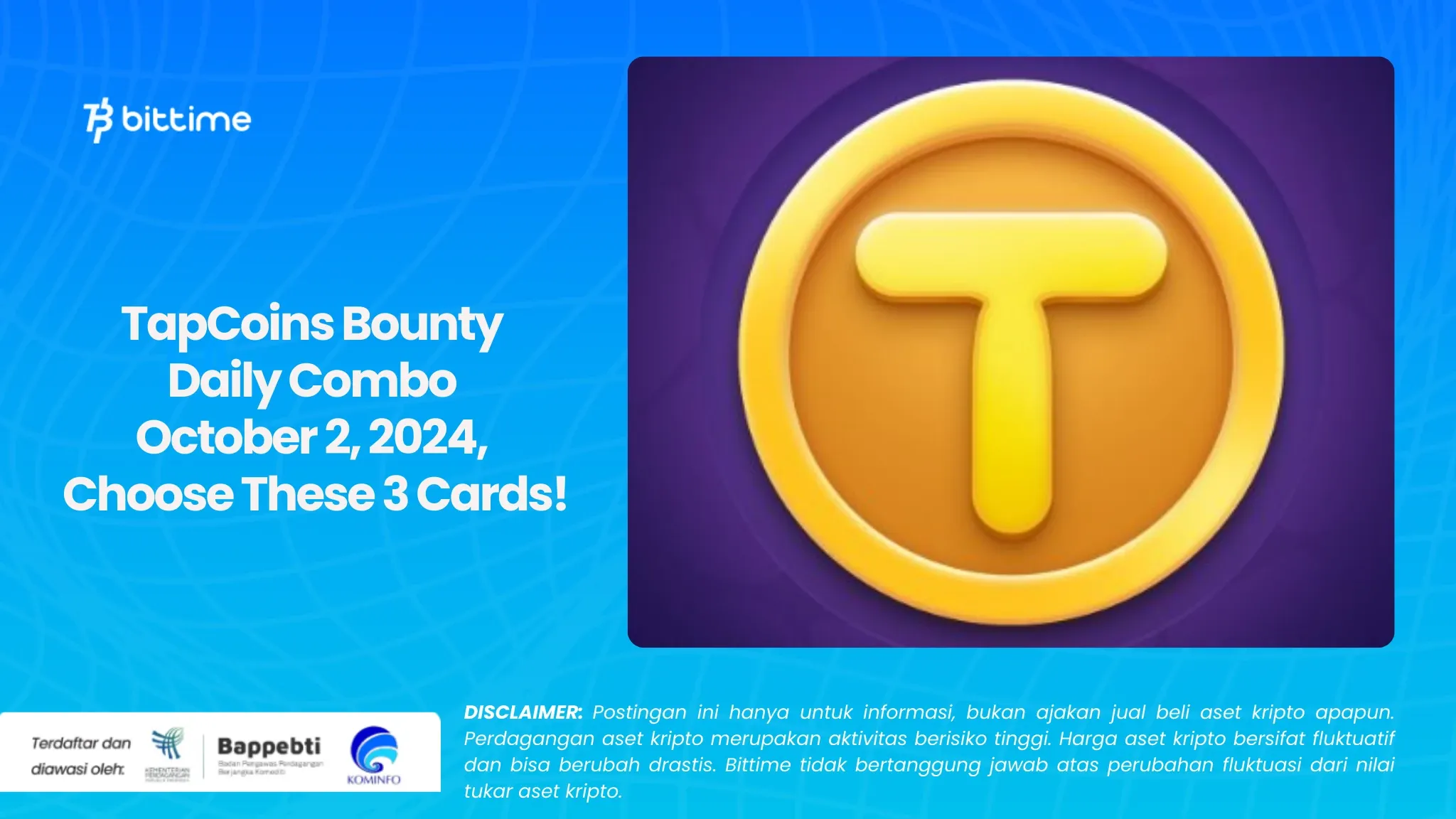 TapCoins Bounty Daily Combo October 2, 2024
