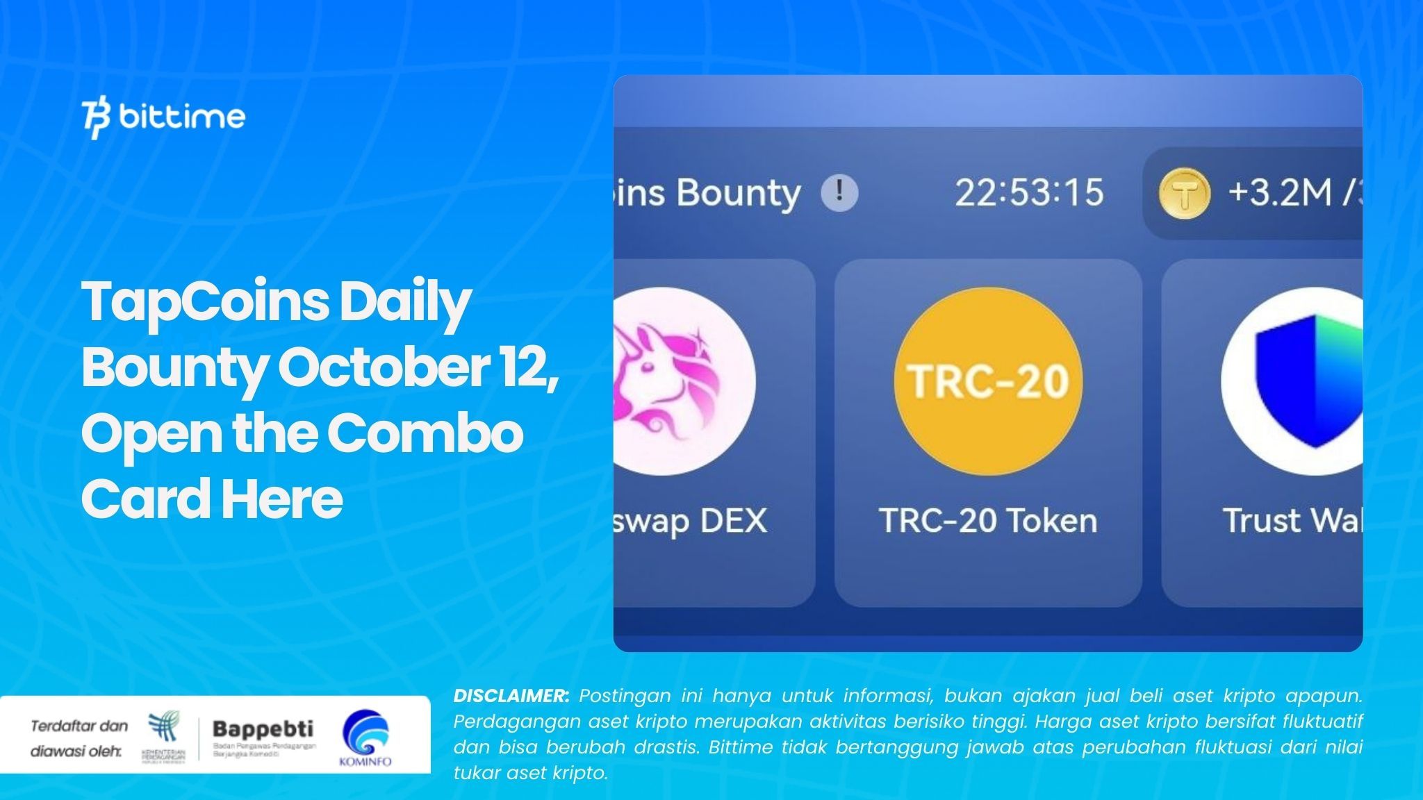 TapCoins Daily Bounty October 12