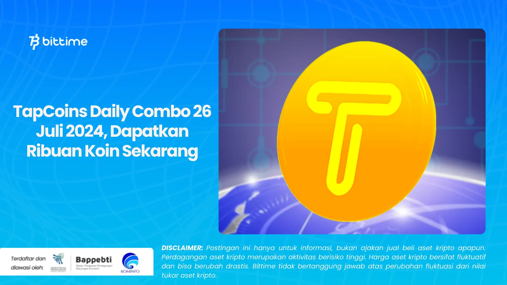 TapCoins Daily Combo 26 Juli 2024