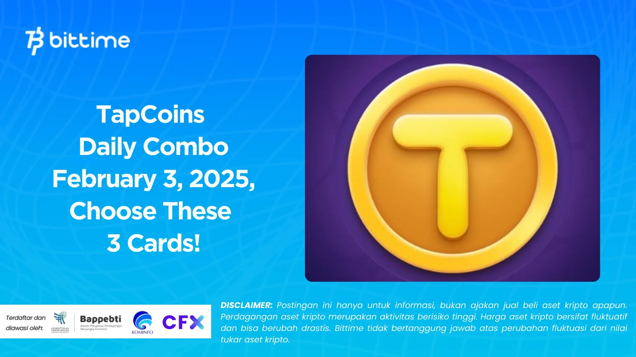 TapCoins Daily Combo 3 Februari 2025