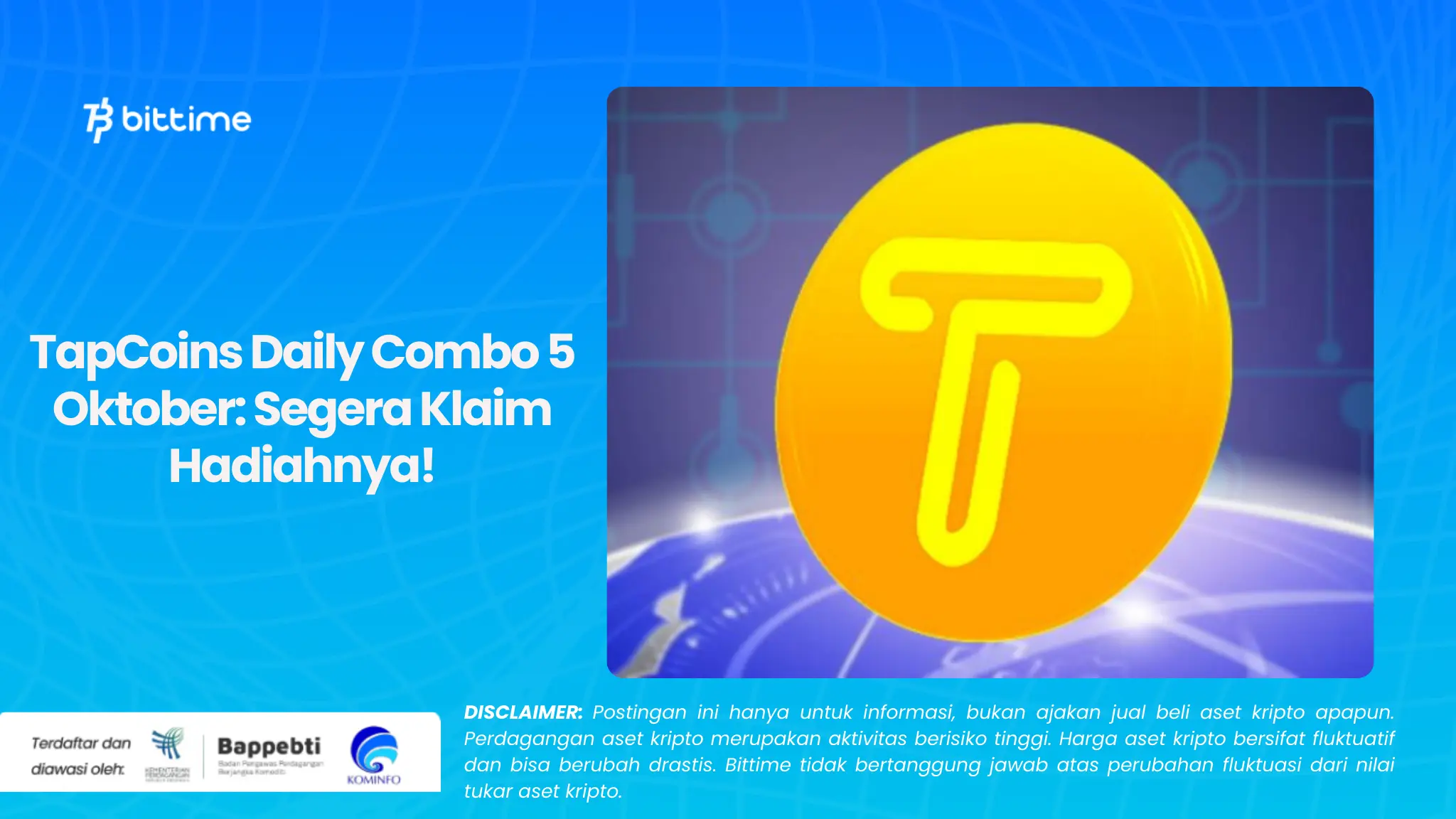 TapCoins Daily Combo 5 Oktober: Segera Klaim Hadiahnya!