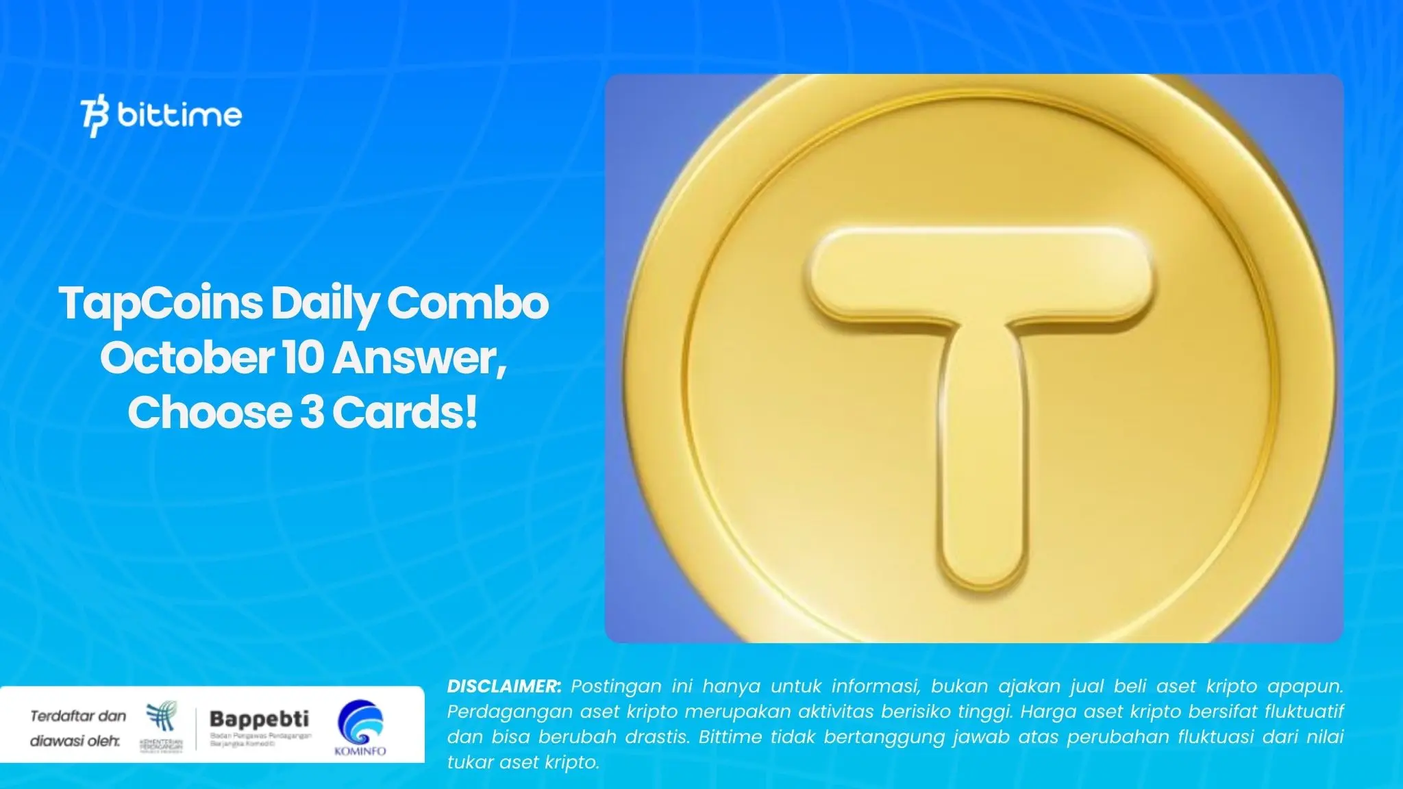 TapCoins Daily Combo October 10 Answer, Choose 3 Cards!.webp