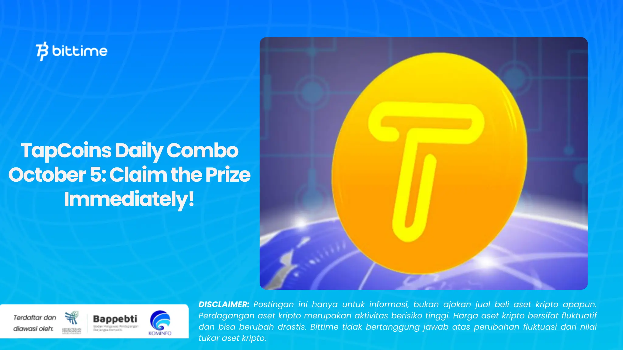 TapCoins Daily Combo October 5: Claim the Prize Immediately!