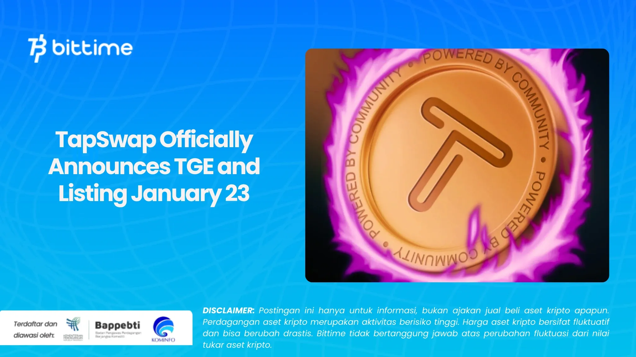 TapSwap Officially Announces TGE and Listing January 23