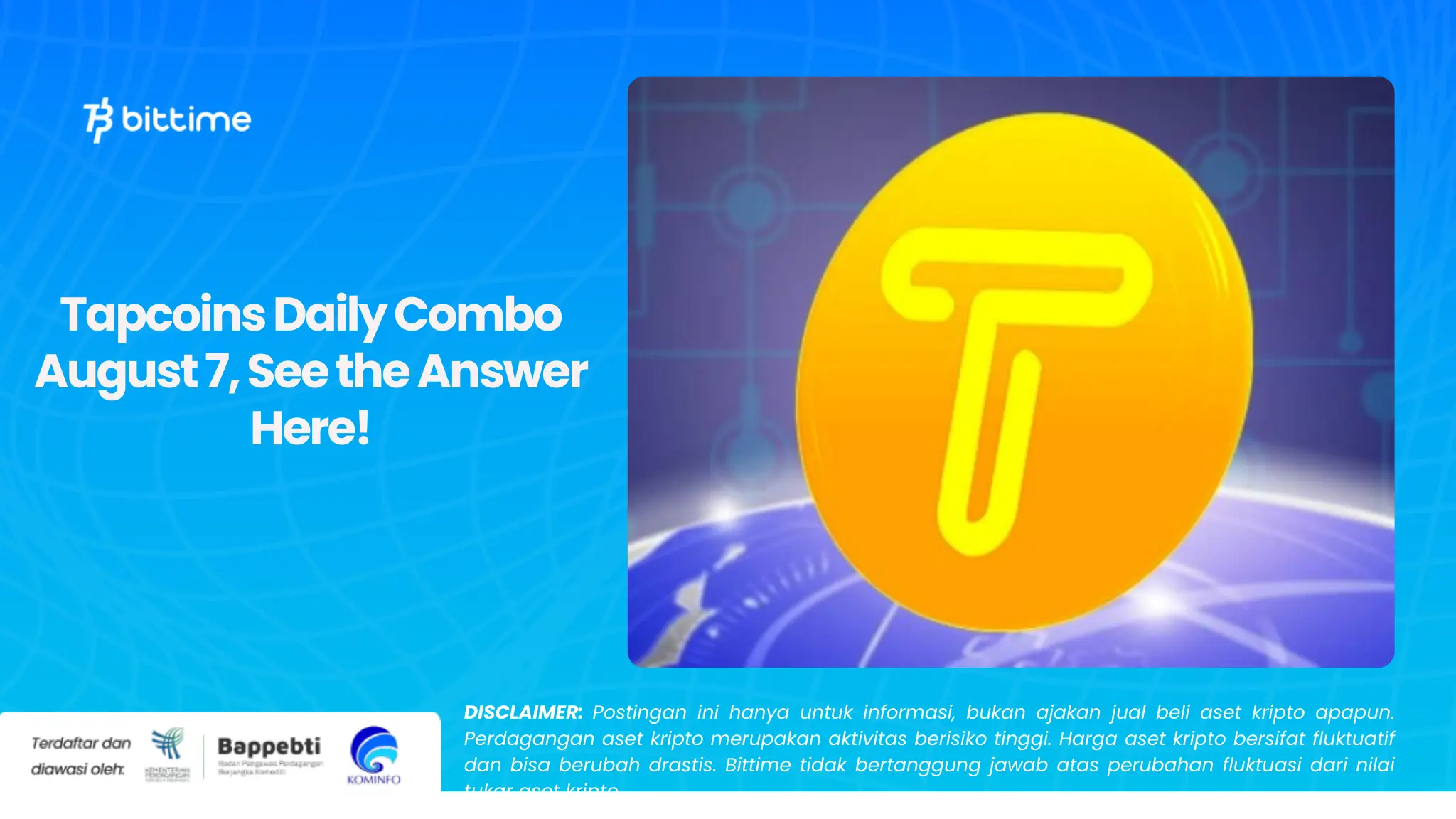 Tapcoins Daily Combo August 7, See the Answer Here!.webp