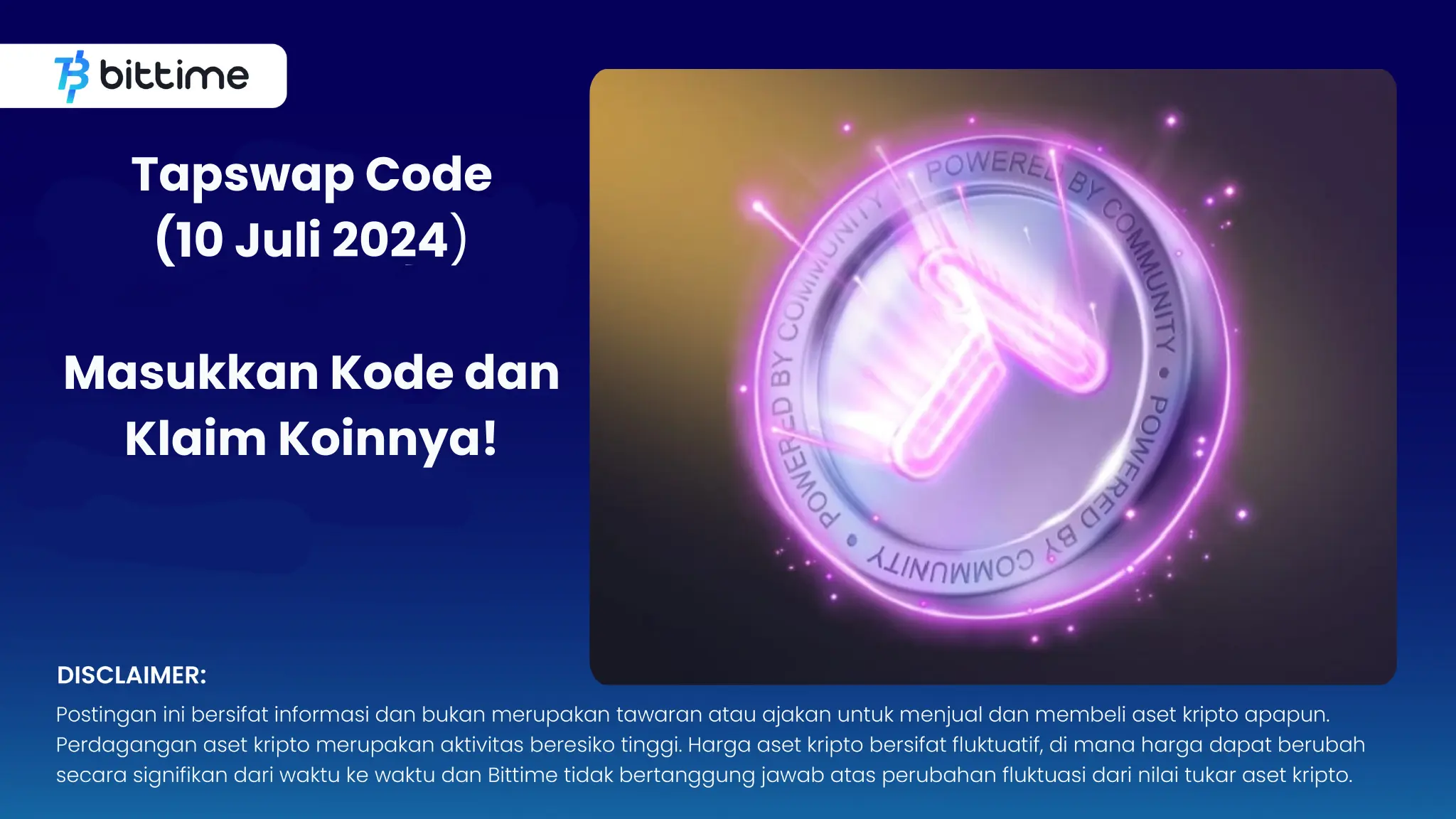Tapswap Code 10 Juli 2024 - Bittime