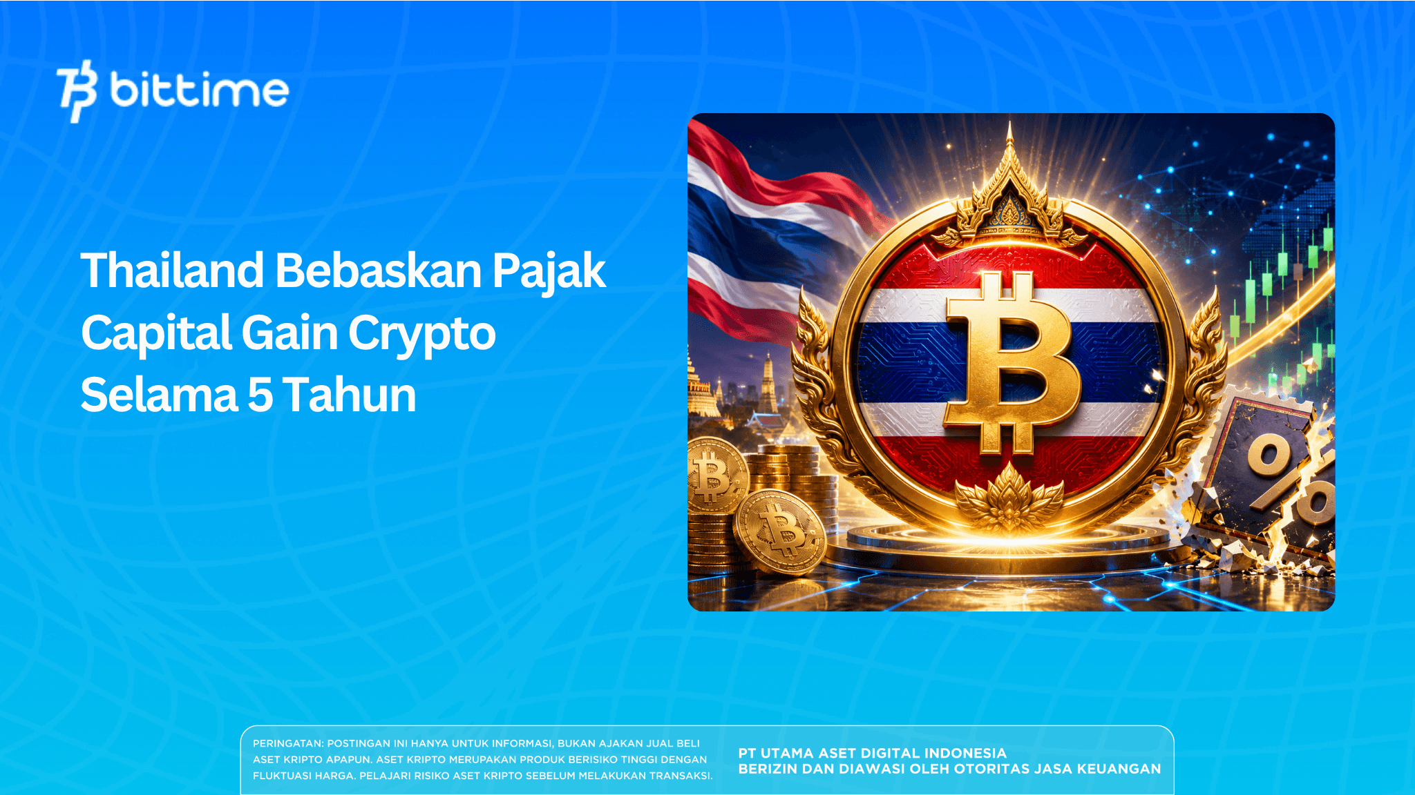 Thailand Bebaskan Pajak Capital Gain Crypto Selama 5 Tahun