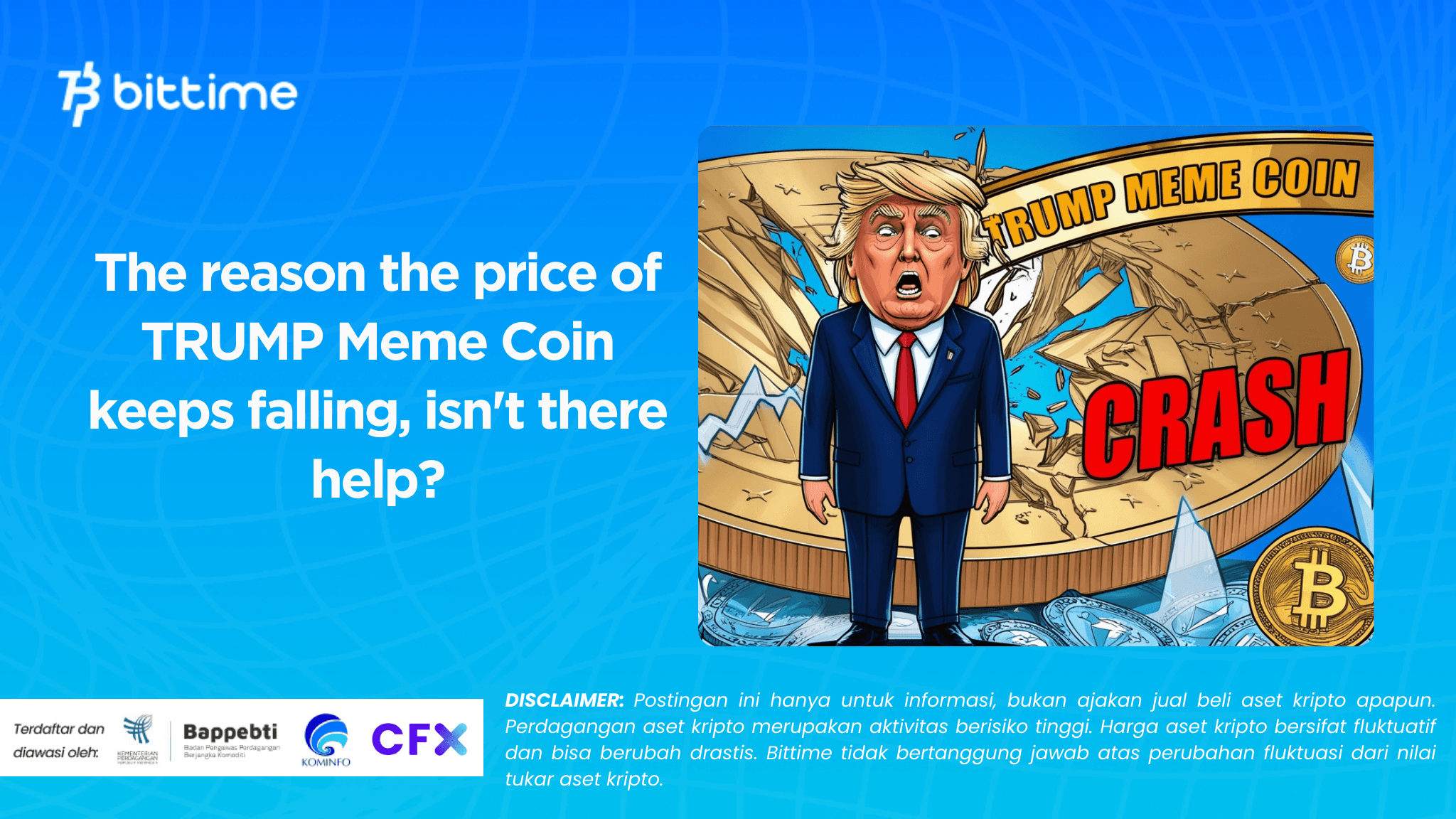 The reason the price of TRUMP Meme Coin keeps falling, isn't there help?