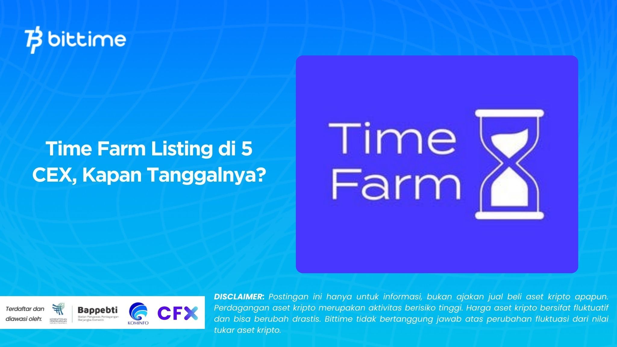 Time Farm Listing di 5 CEX, Kapan Tanggalnya