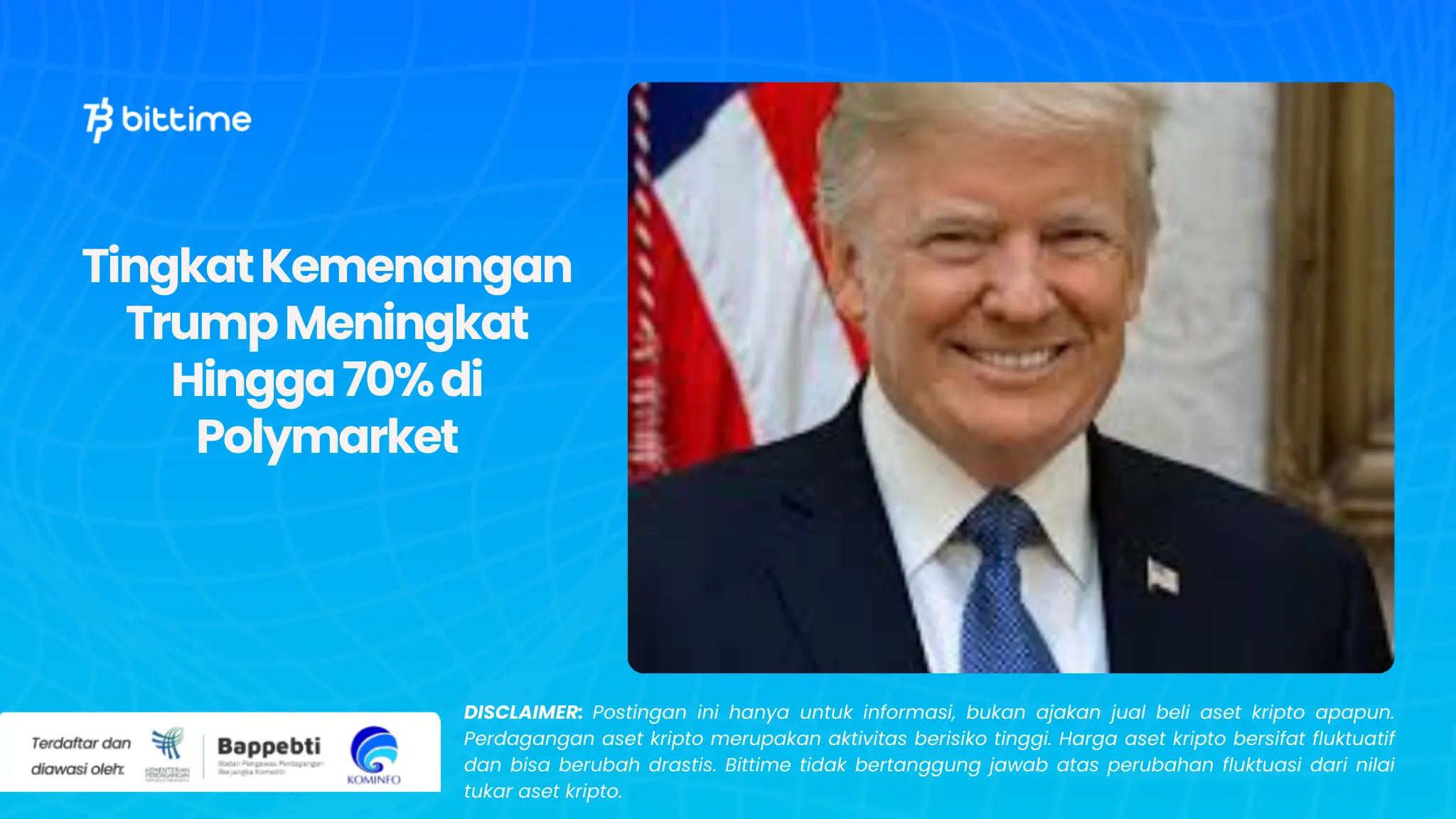 Tingkat Kemenangan Trump Meningkat Hingga 70% di Polymarket