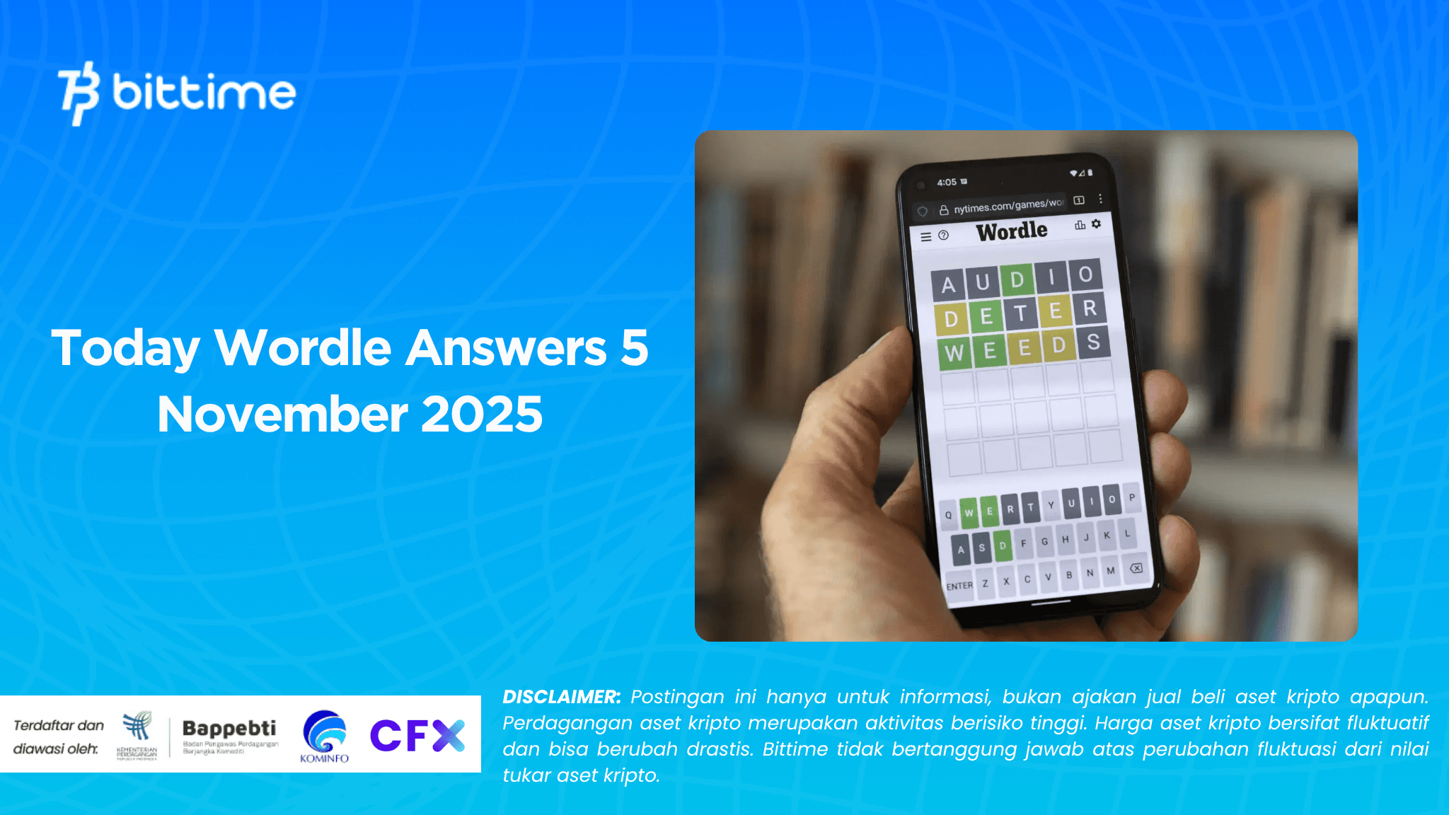 Today Wordle Answers 5 November 2025