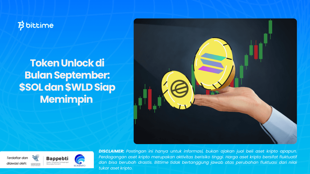 Token Unlock di Bulan September $SOL dan $WLD Siap Memimpin