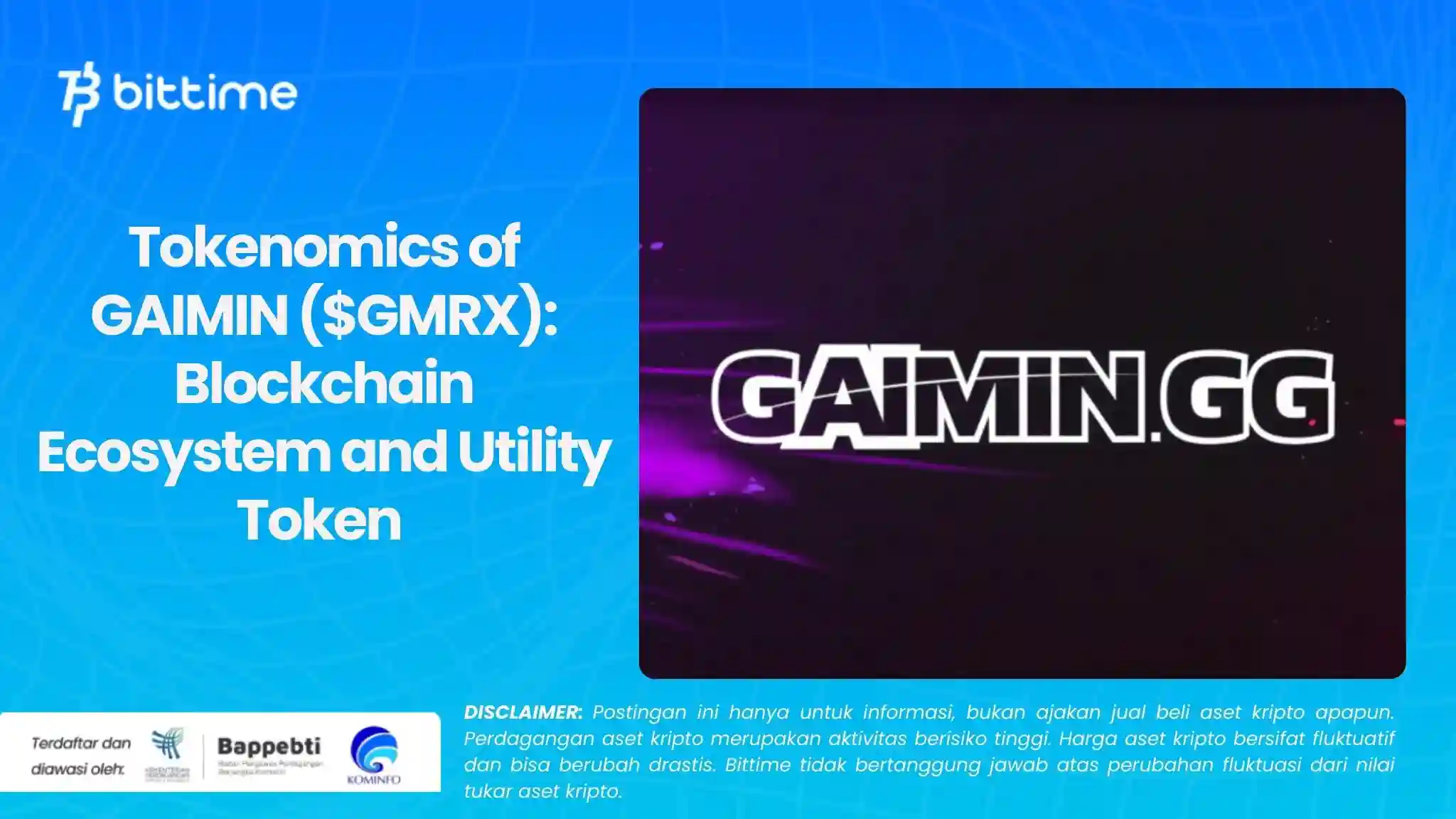 Tokenomics of GAIMIN ($GMRX) Blockchain Ecosystem and Utility Token .webp