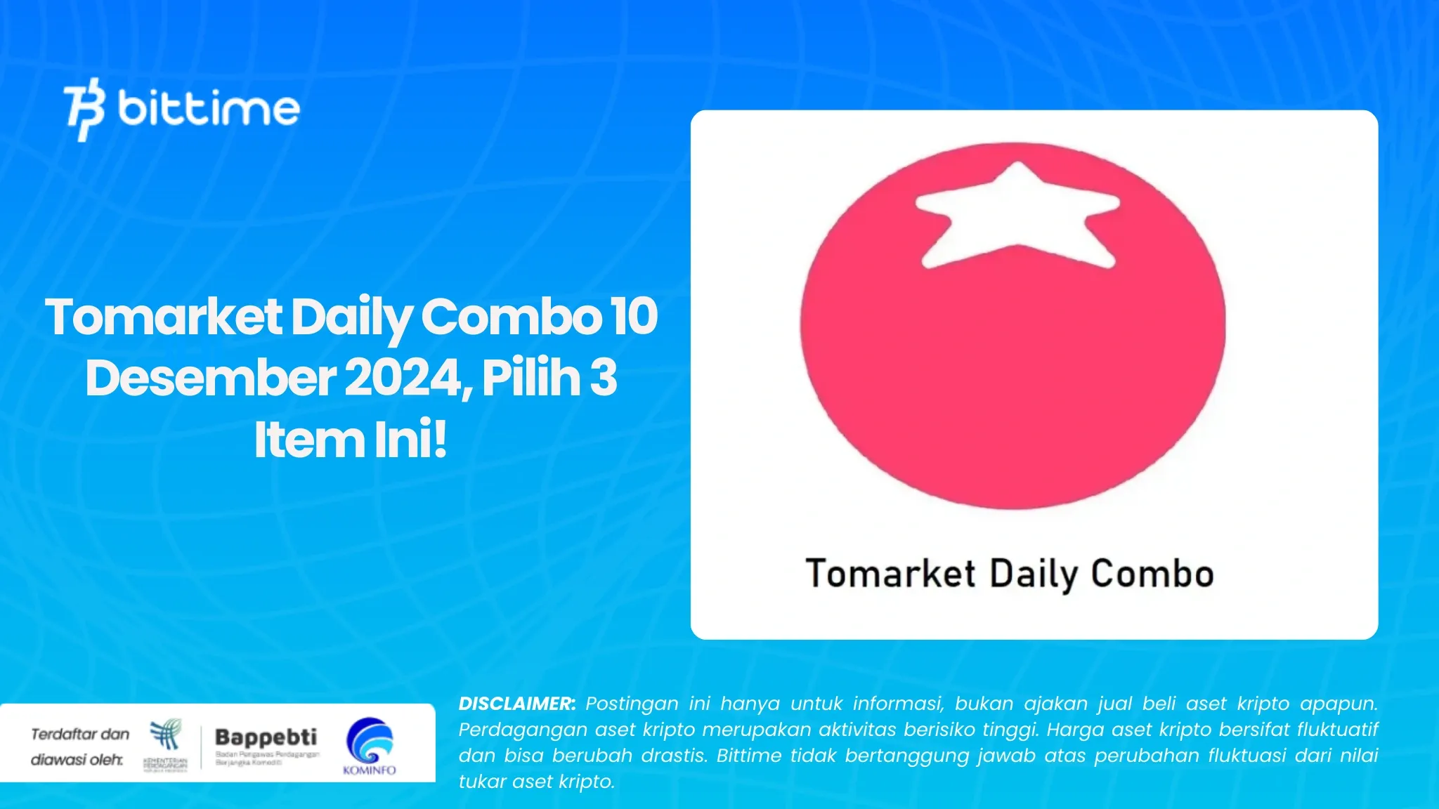 Tomarket Daily Combo 10 Desember 2024, Pilih 3 Item Ini!.