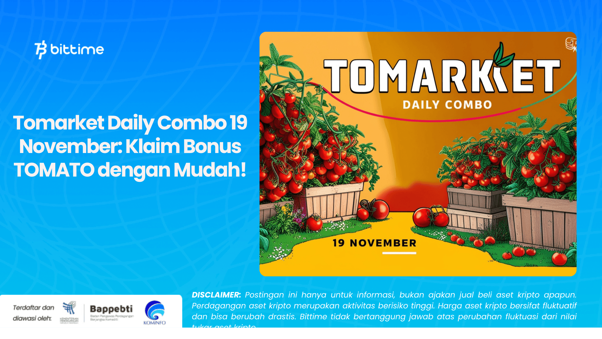 Tomarket Daily Combo 19 November: Klaim Bonus TOMATO dengan Mudah! 