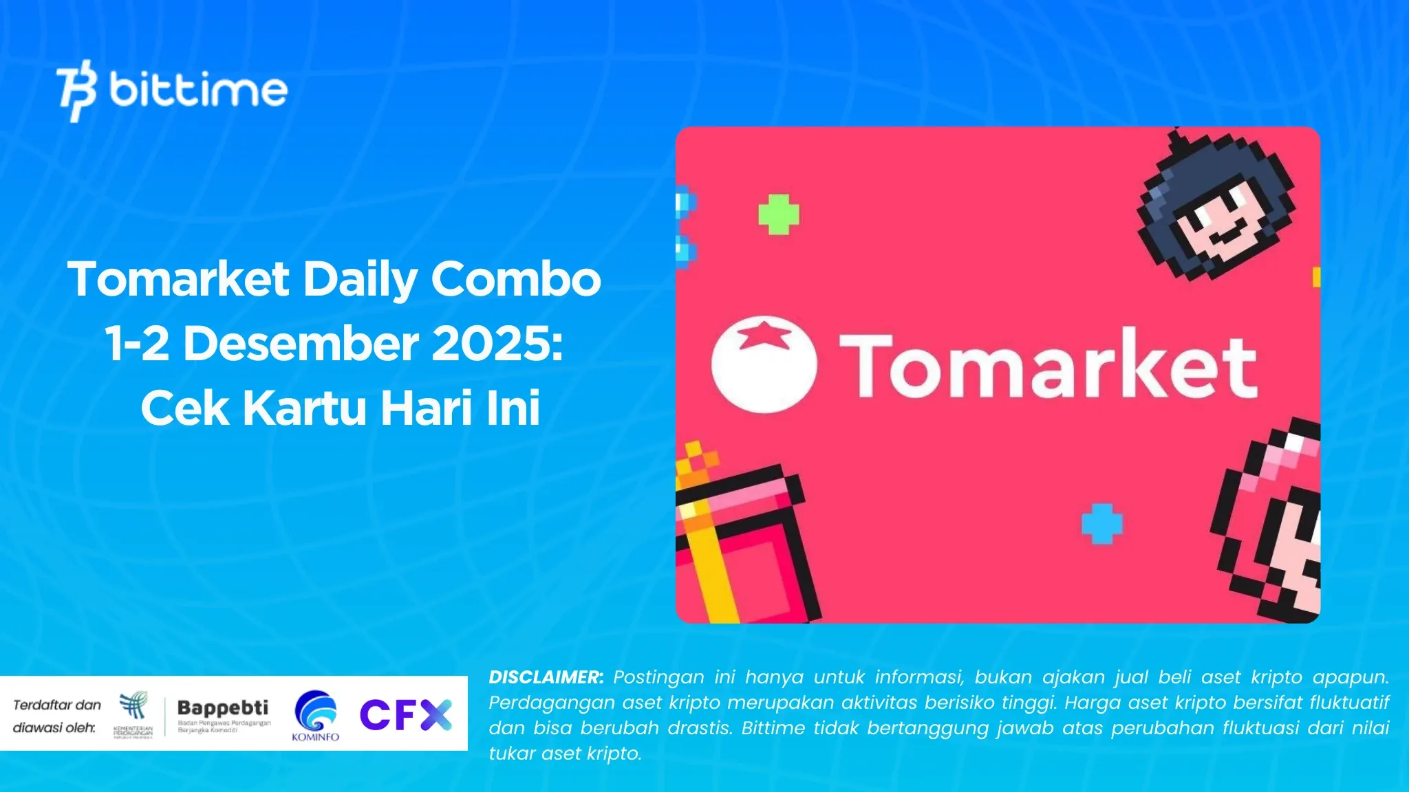 Tomarket Daily Combo 1-2 Desember 2025: Cek Kartu Hari Ini