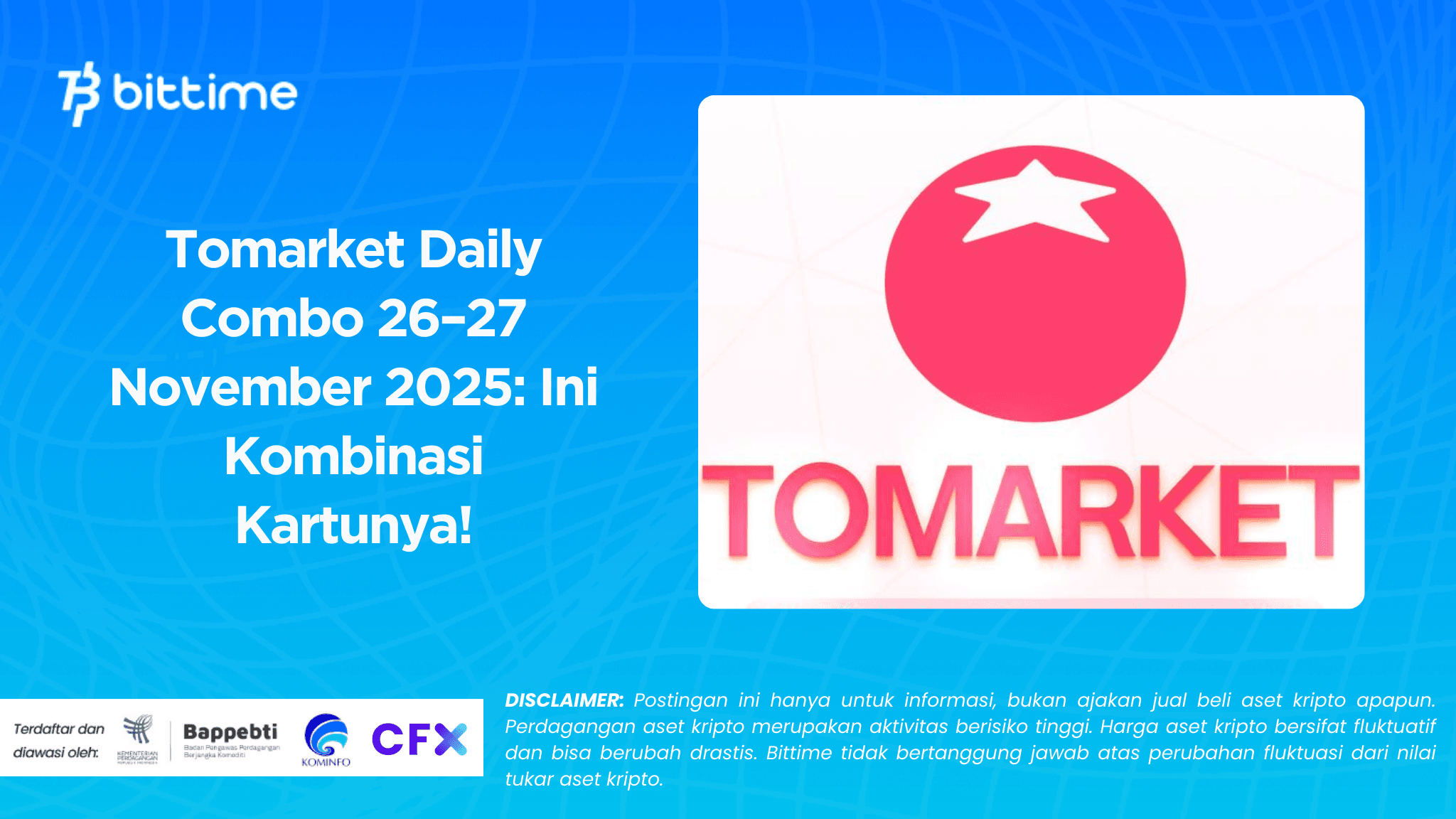 Tomarket Daily Combo 26–27 November 2025: Ini Kombinasi Kartunya!