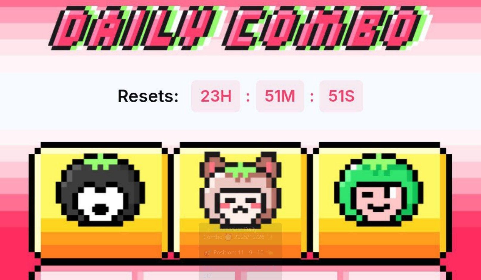 Tomarket Daily Combo 27-28 Desember 2025.