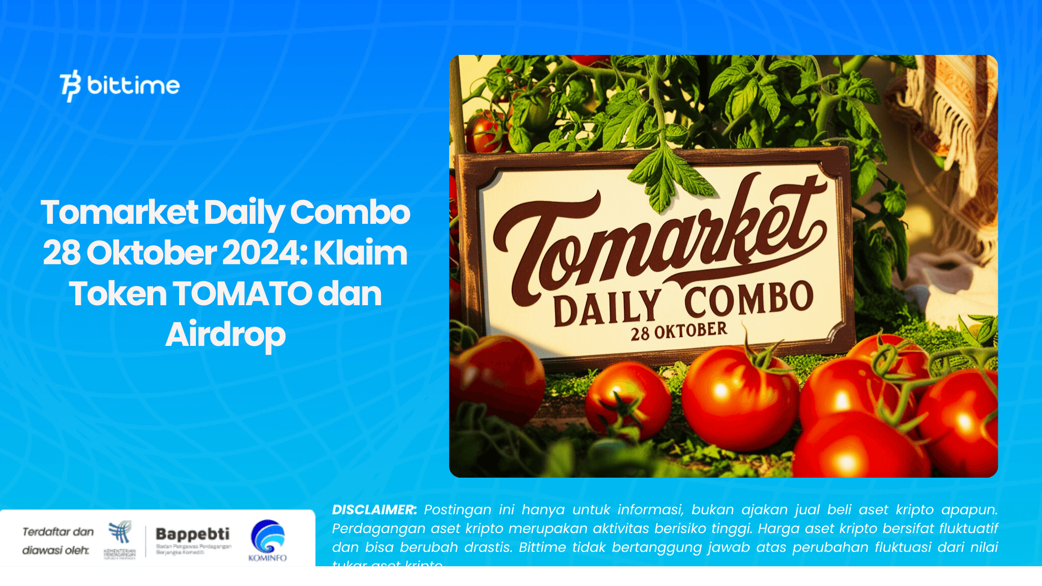 Tomarket Daily Combo 28 Oktober 2024: Klaim Token TOMATO dan Airdrop