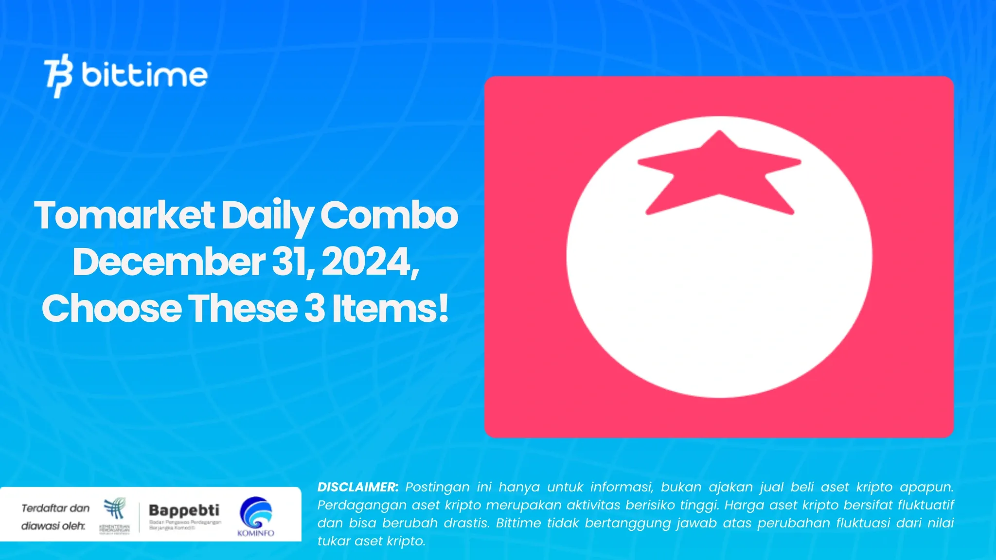 Tomarket Daily Combo 31 Desember 2024, Pilih 3 Item Ini!