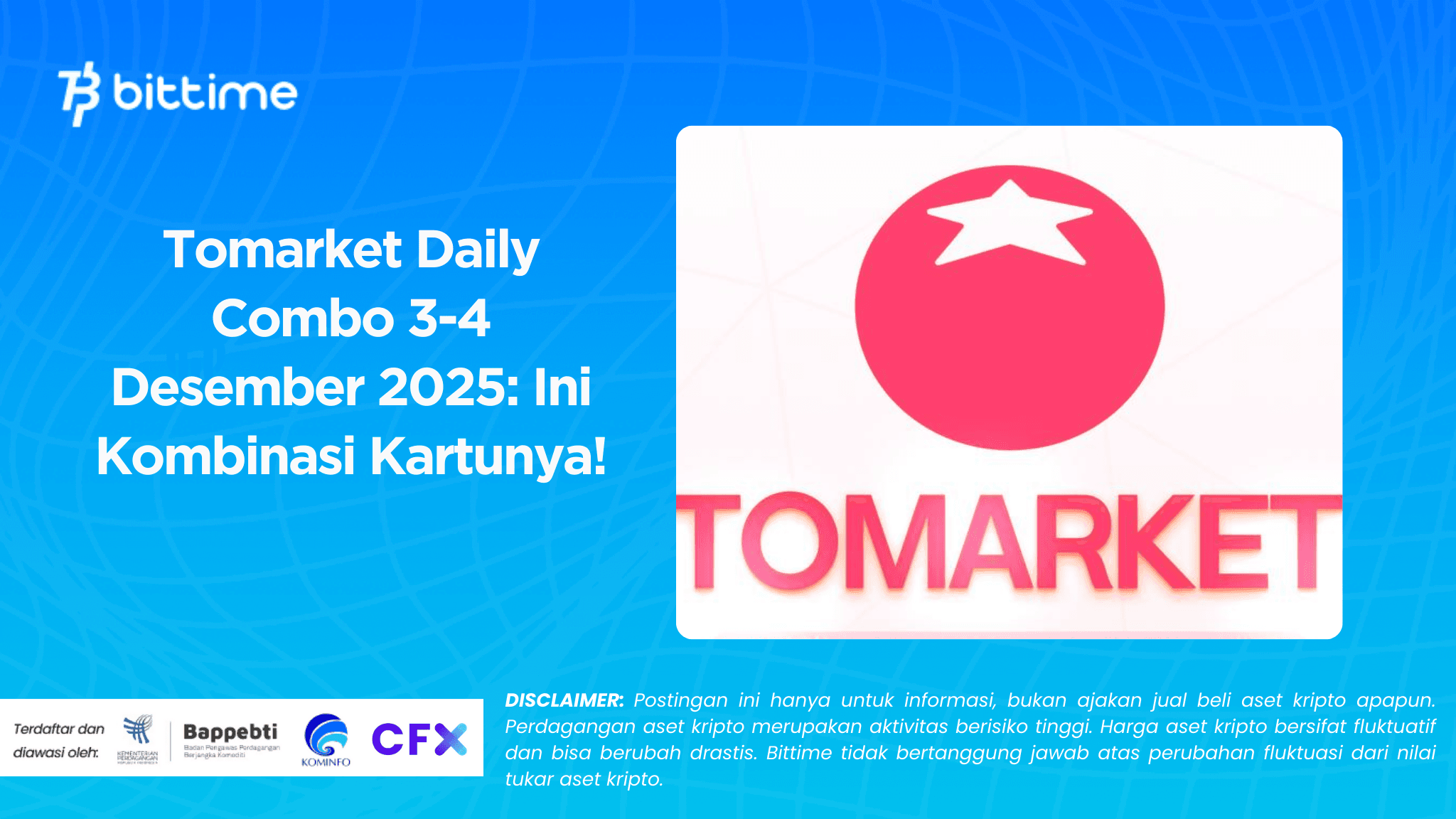 Tomarket Daily Combo 3-4 Desember 2025: Ini Kombinasi Kartunya!