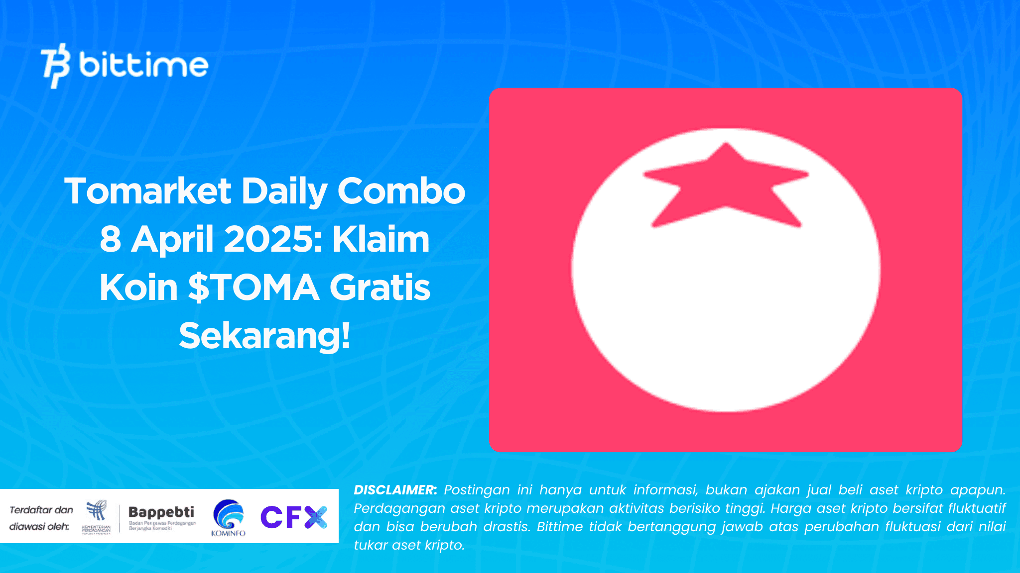 Tomarket Daily Combo 8 April 2025: Klaim Koin $TOMA Gratis Sekarang!