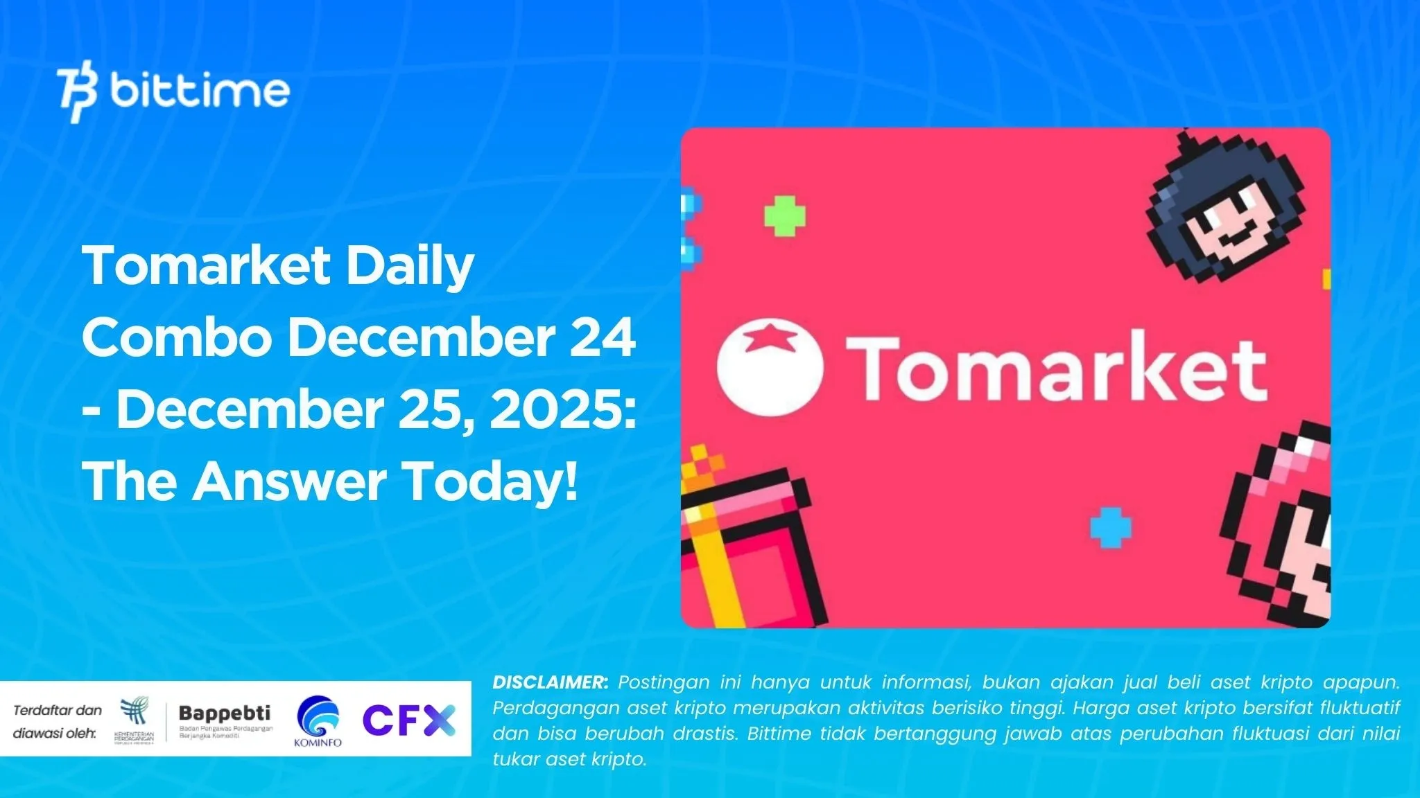 Tomarket Daily Combo 24 Desember - 25 Desember 2025: Jawabannya Hari Ini!