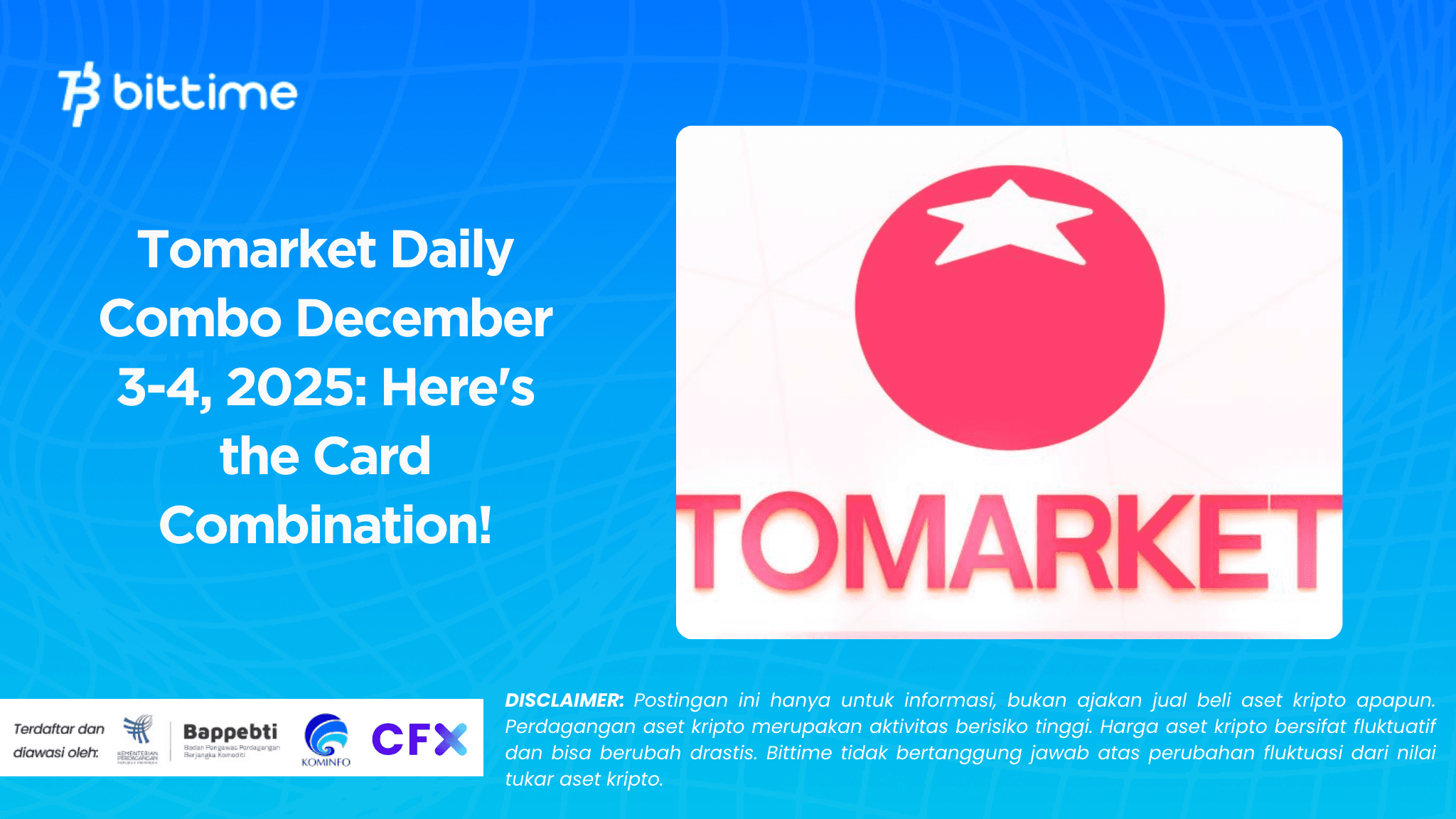Tomarket Daily Combo December 3-4, 2025 Here's the Card Combination!