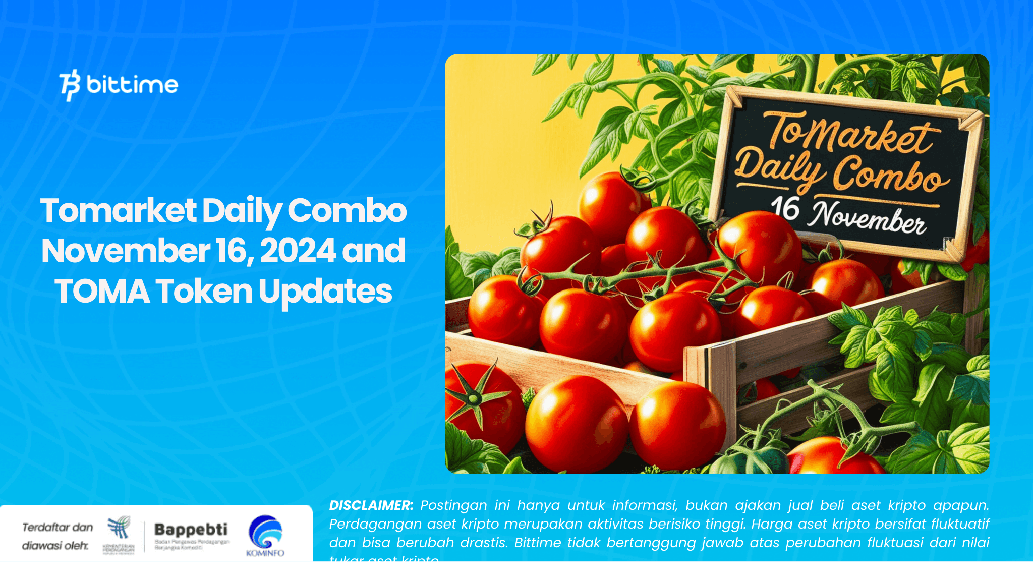 Tomarket Daily Combo November 16, 2024 and TOMA Token Updates 