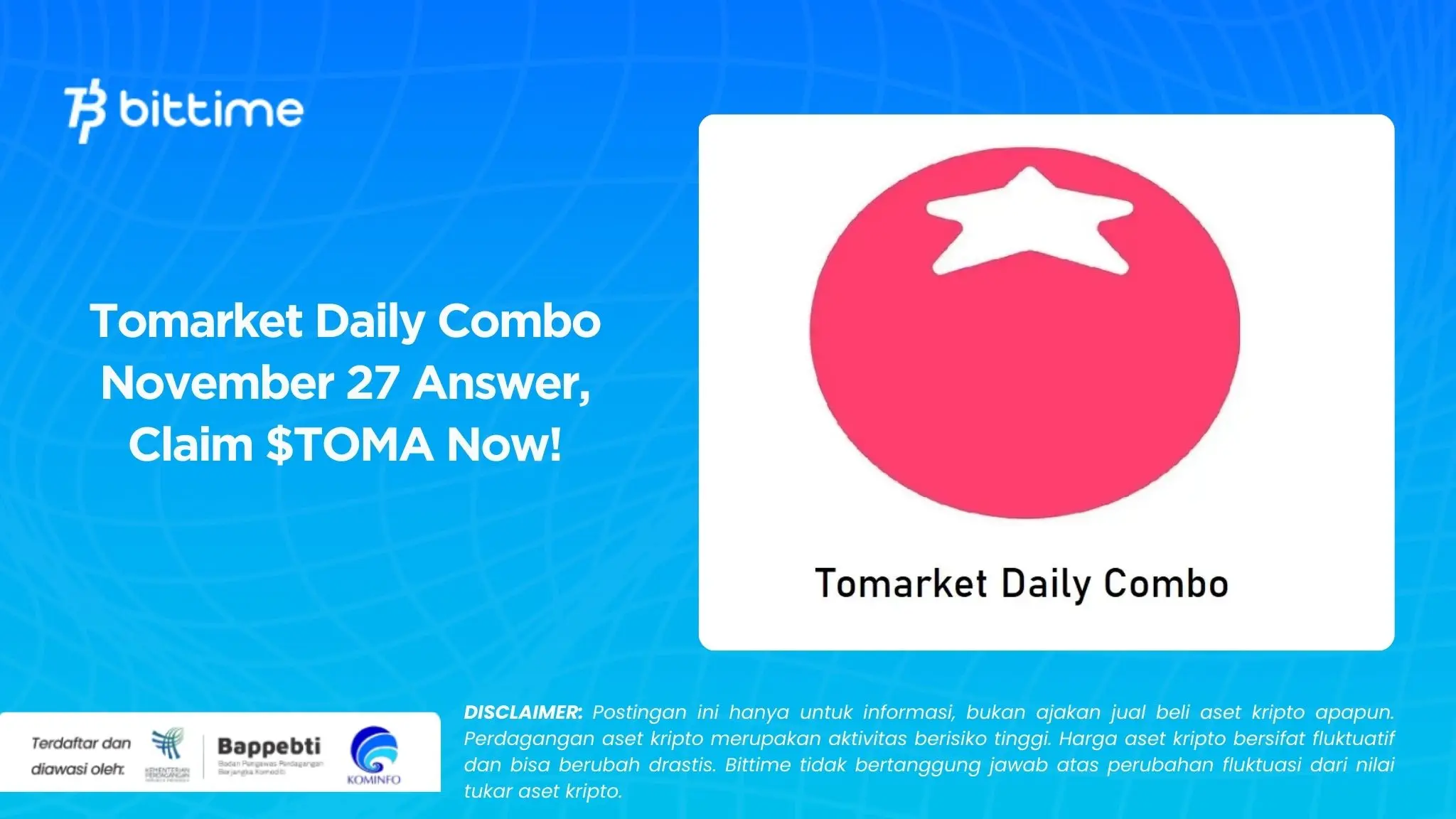 Tomarket Daily Combo November 27 Answer, Claim $TOMA Now!.webp