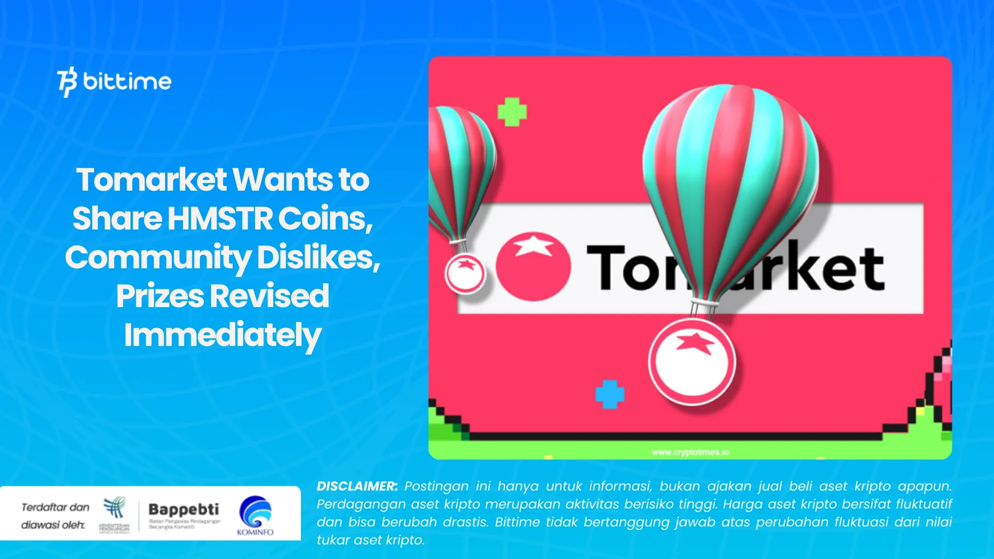   Tomarket Wants to Share HMSTR Coins, Community Dislikes, Prizes Revised Immediately