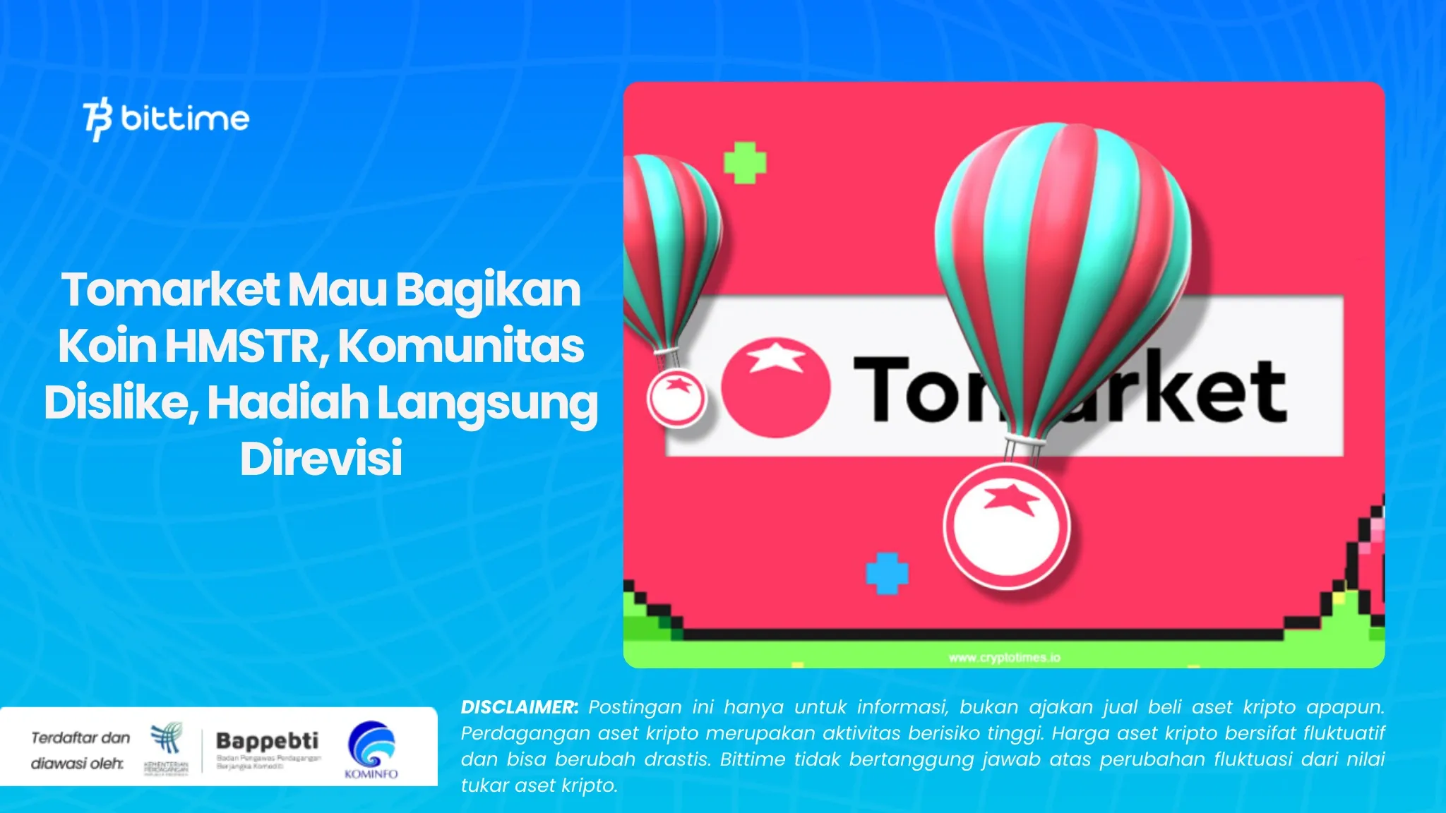 Tomarket Mau Bagikan Koin HMSTR, Komunitas Dislike, Hadiah Langsung Direvisi