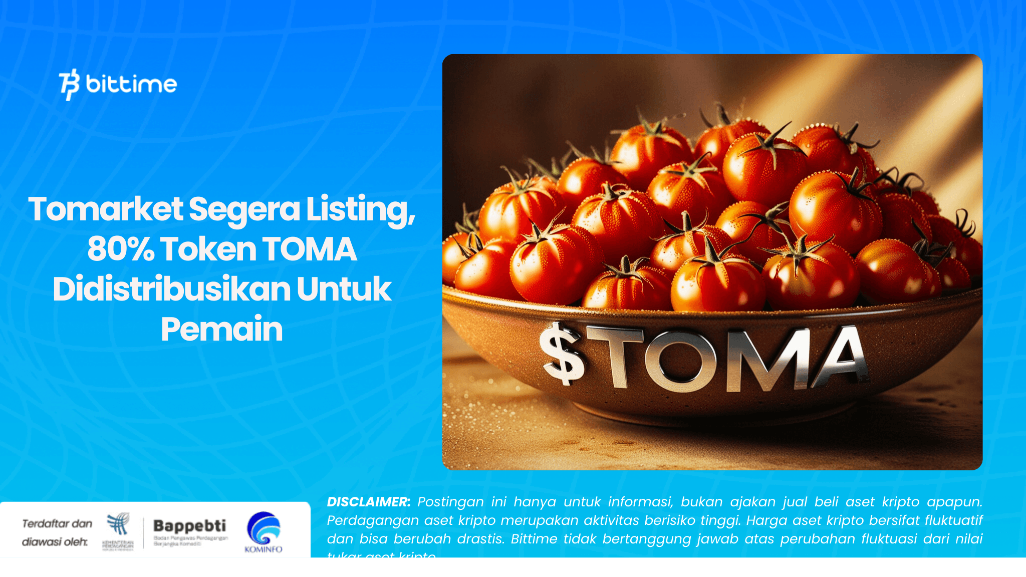 Tomarket Segera Listing, 80% Token TOMA Didistribusikan Untuk Pemain