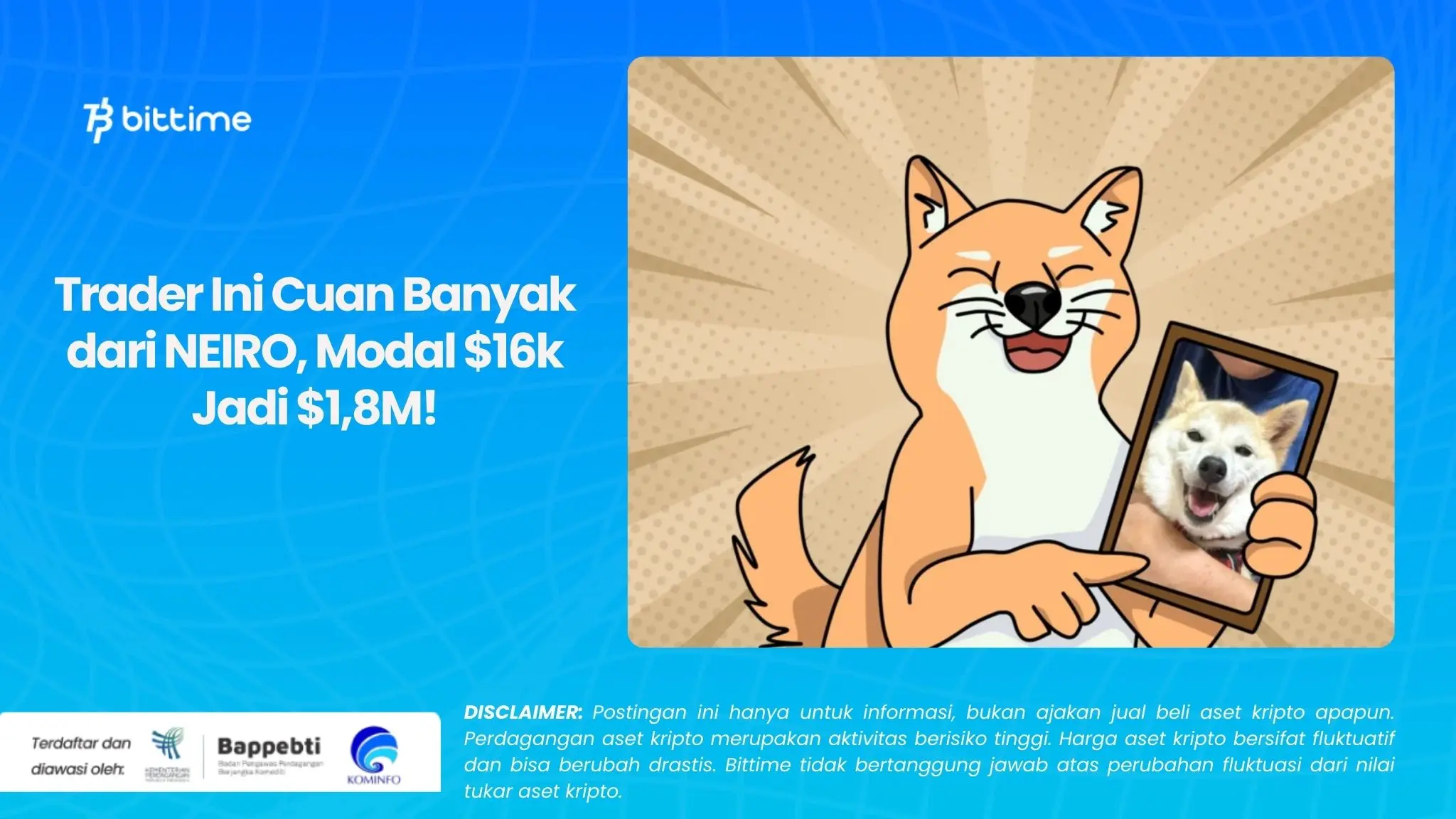 Trader Ini Cuan Banyak dari NEIRO, Modal $16k Jadi $1,8M!